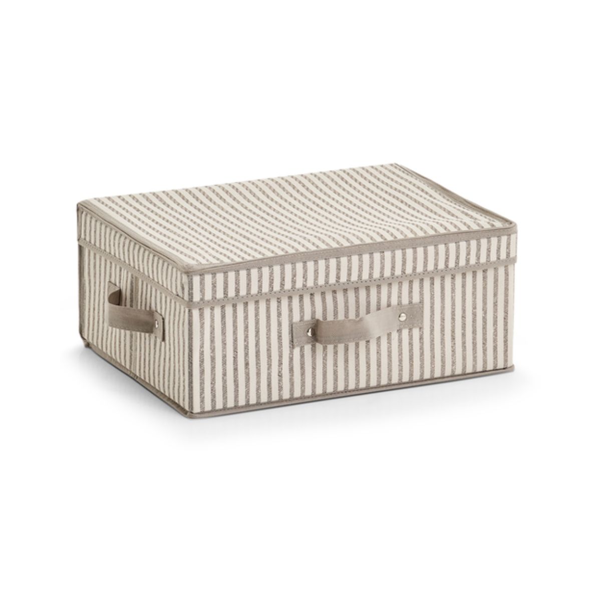 Mobilier interior - Cutie textila cu capac 38 x 29 x 16,5 cm, bej, Stripes Zeller, hectarul.ro