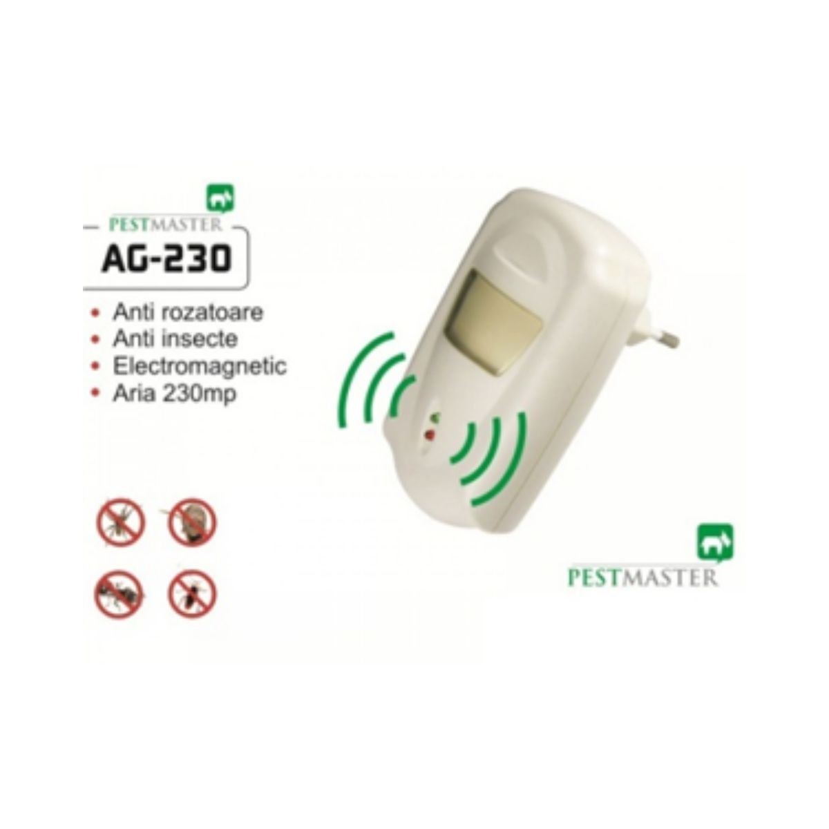 Aparate si dispozitive - Dispozitiv electronic PestMaster AG230 (230 mp) Unde Electromagnetice, hectarul.ro