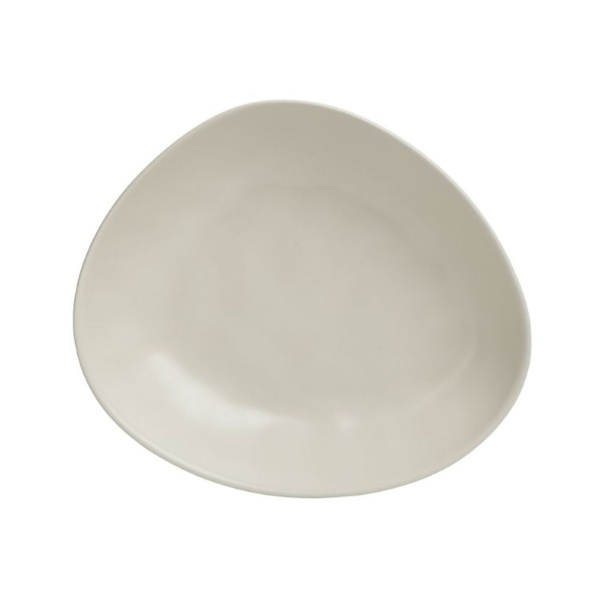Bucatarie - Farfurie crem ceramica asimetrica 23X20X5 cm Inart, hectarul.ro