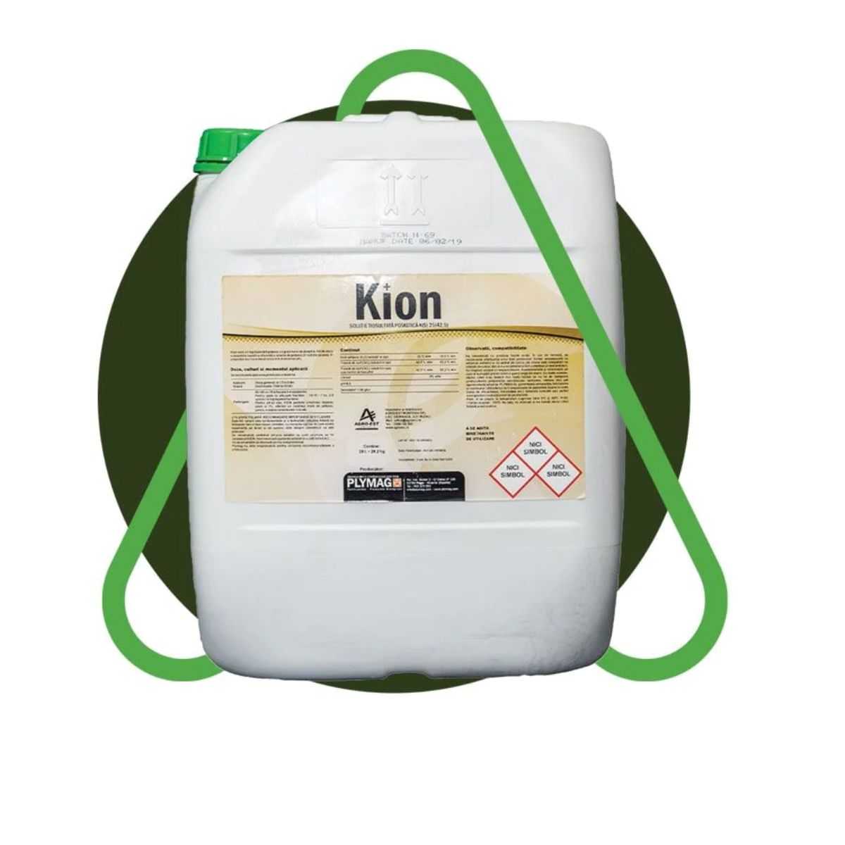 Fertilizanti complecsi - Fertilizant foliar cu potasiu 36.5% si sulf 62% Kion, 20 Litri, hectarul.ro