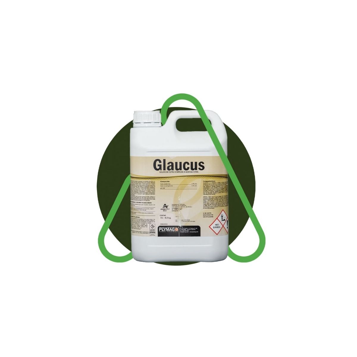 Fertilizanti complecsi - Fertilizant foliar cupru si acid gluconic Glaucus, 5 L, hectarul.ro