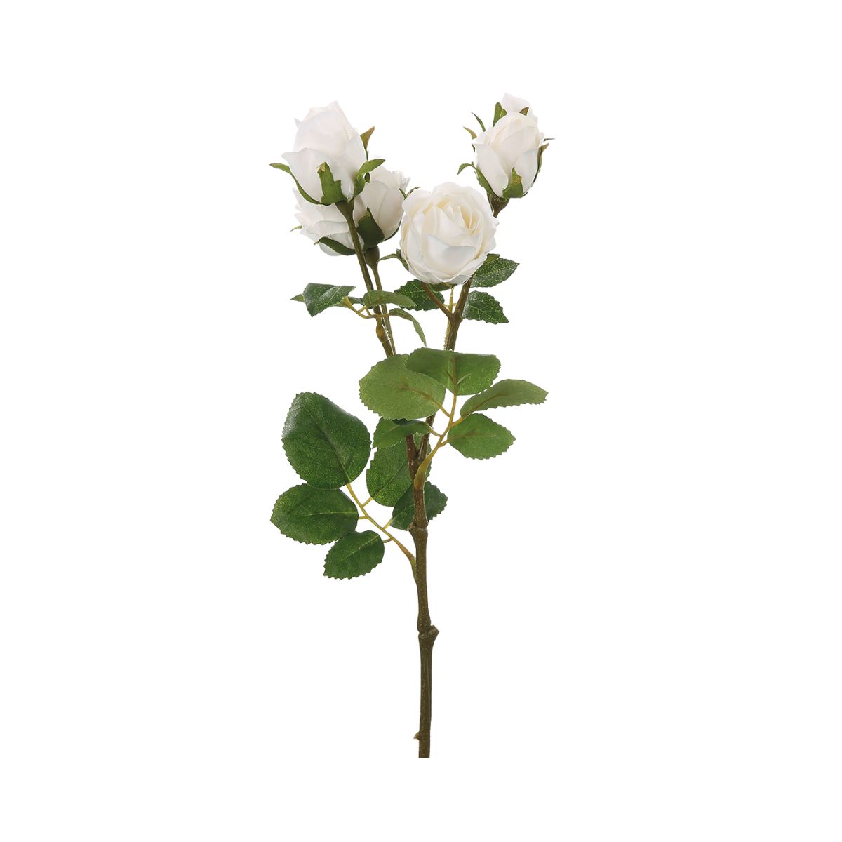 Decoratiuni de interior - Floare artificiala trandafir alb 39 cm Nina Gilde, hectarul.ro