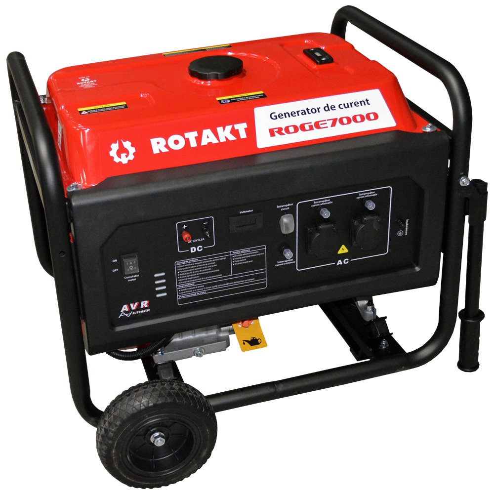 Generatoare - Generator de curent benzină Rotakt ROGE7000 6.8 KW, hectarul.ro