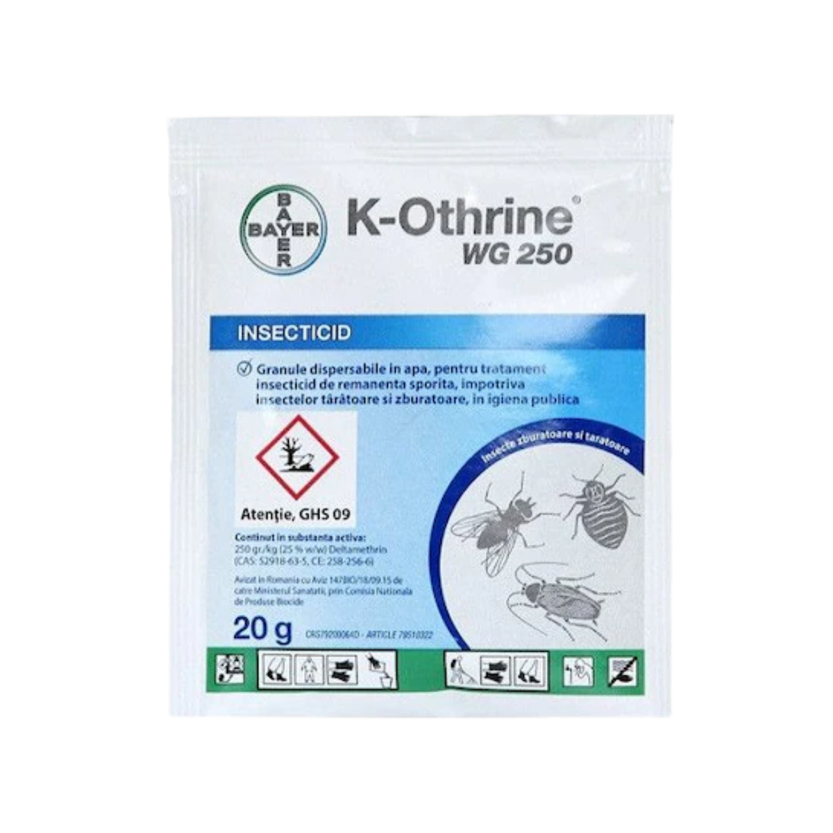 Insecticide - Insecticid K-Othrine 250 WG 20 Grame Bayer, hectarul.ro