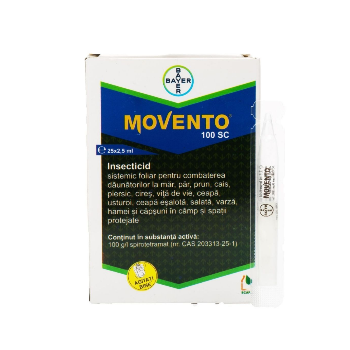Insecticide - Insecticid legume, pomi fructiferi si vita de vie Movento 100 SC, 2.5 ML, hectarul.ro
