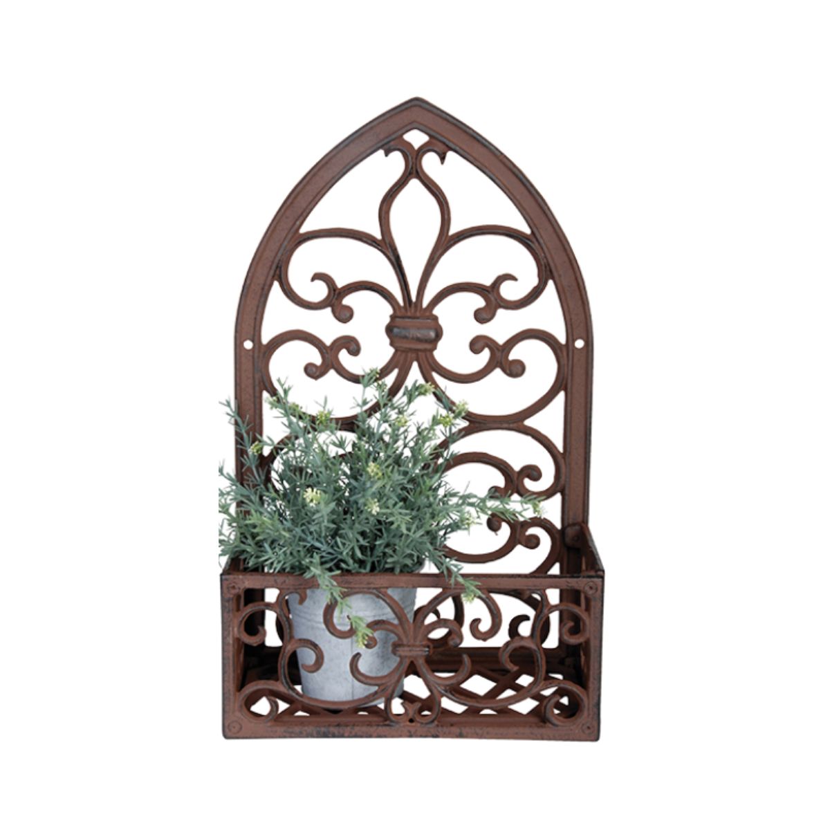 Jardiniere - Jardiniera ruginie din oțel turnat Window Elipse Esschert Design, hectarul.ro