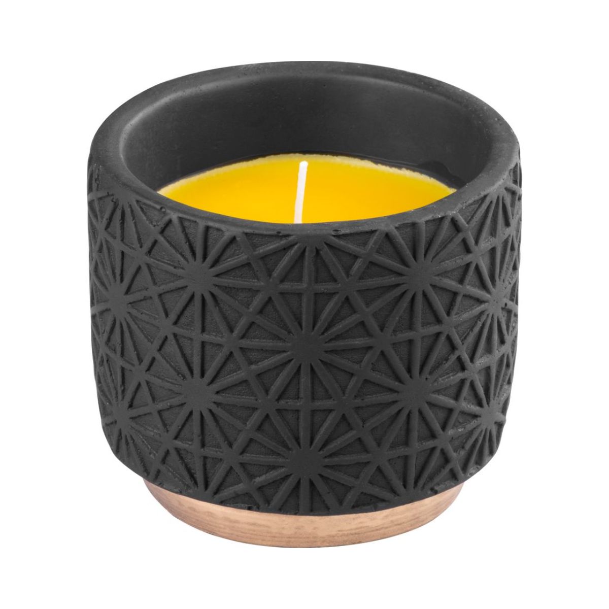 Aparate si dispozitive - Lumanare anti tantari parfumata, in suport de ceramica neagra, Citronella, 200 gr, 26 ore durata de ardere, hectarul.ro
