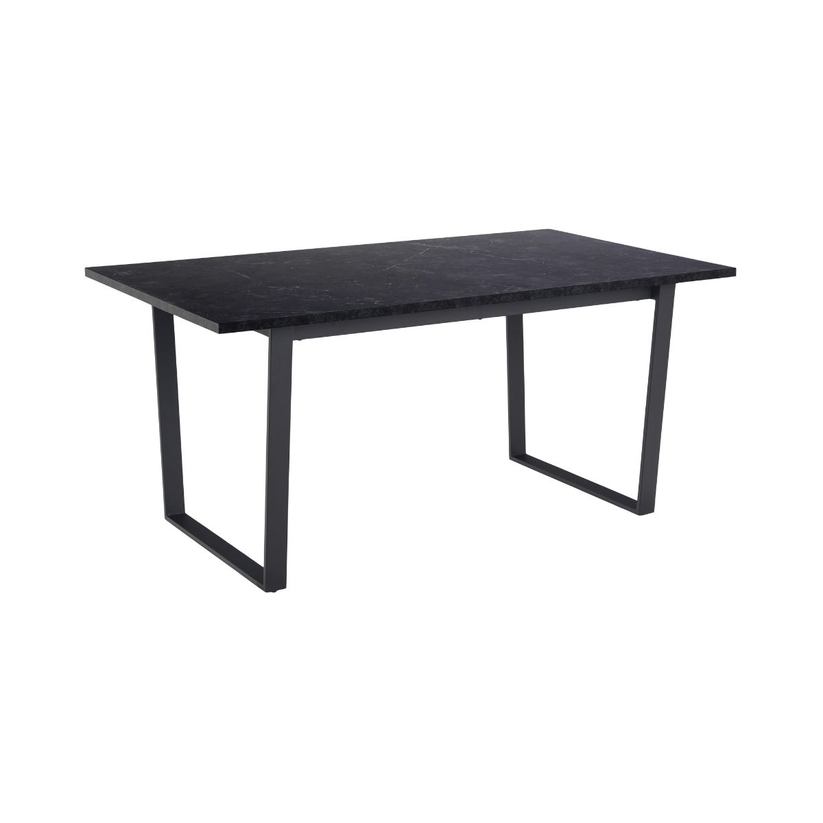 Mobilier interior - Masa de dining neagra din MDF melaminat si otel 160 cm Amble Actona, hectarul.ro