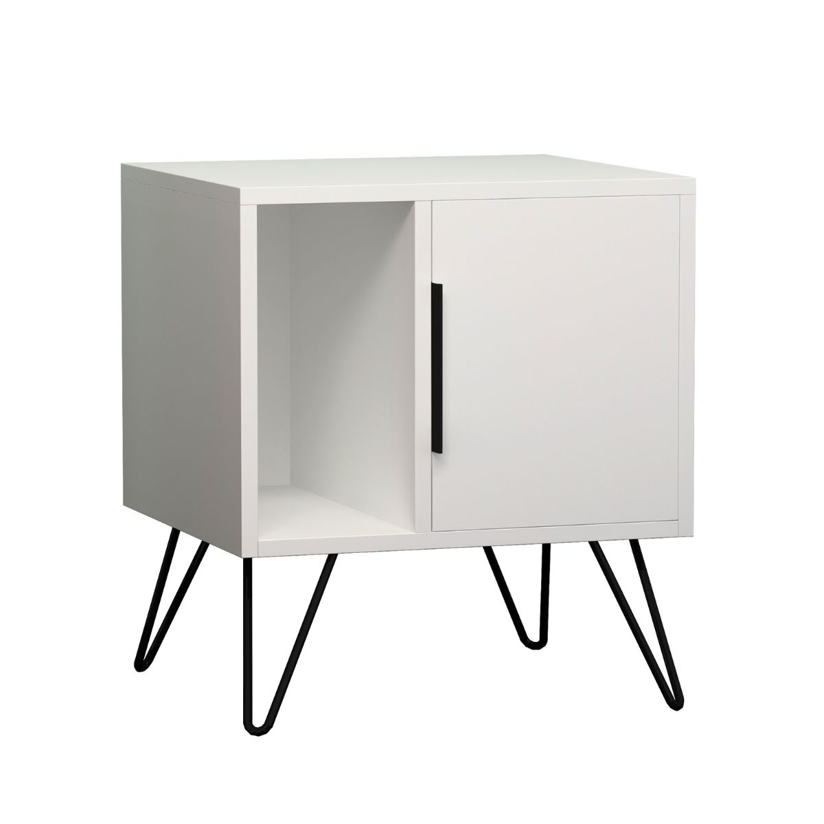 Mobilier interior - Noptiera alba din PAL melaminat Glynn Decortie, hectarul.ro