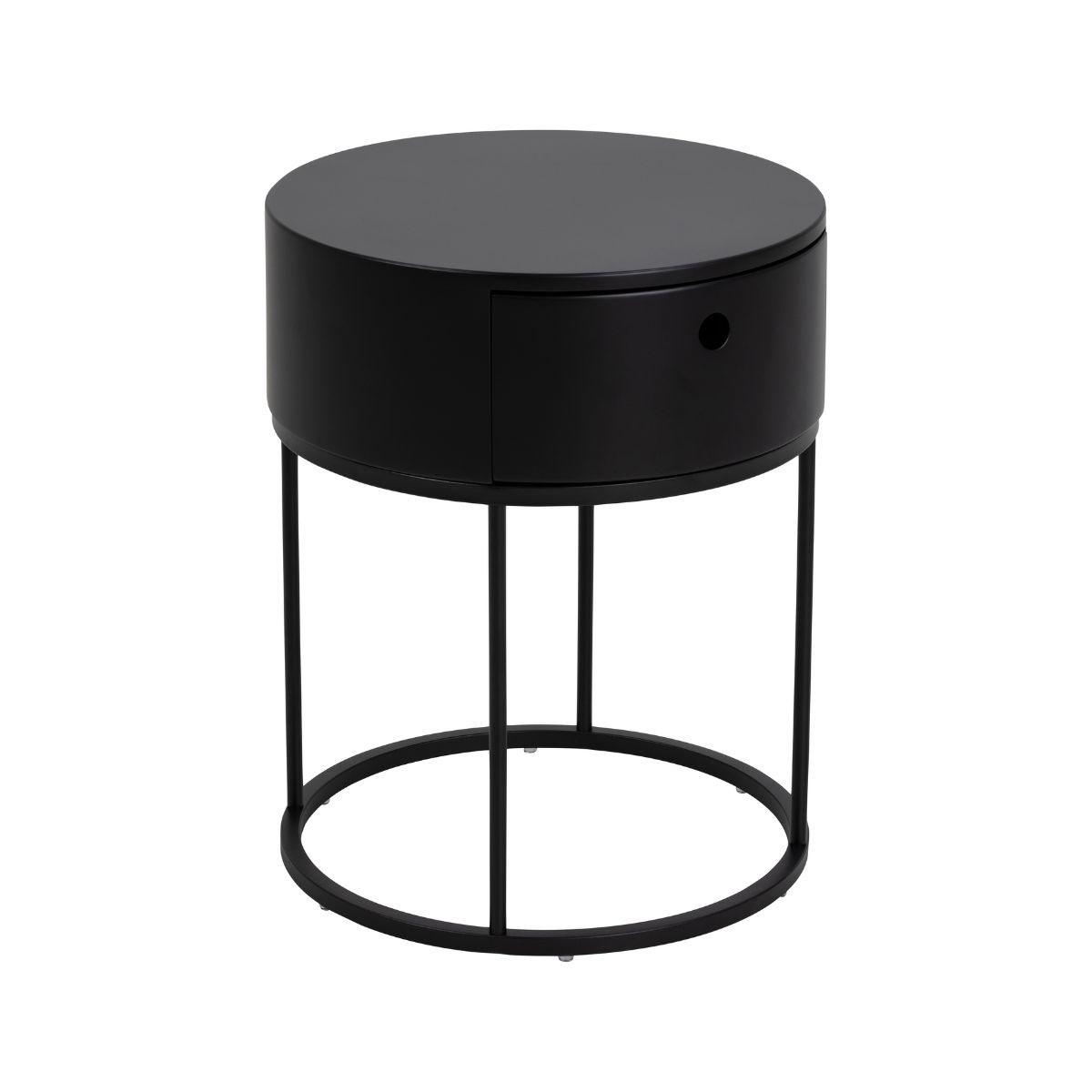 Mobilier interior - Noptiera neagra din MDF Polo II Actona, hectarul.ro