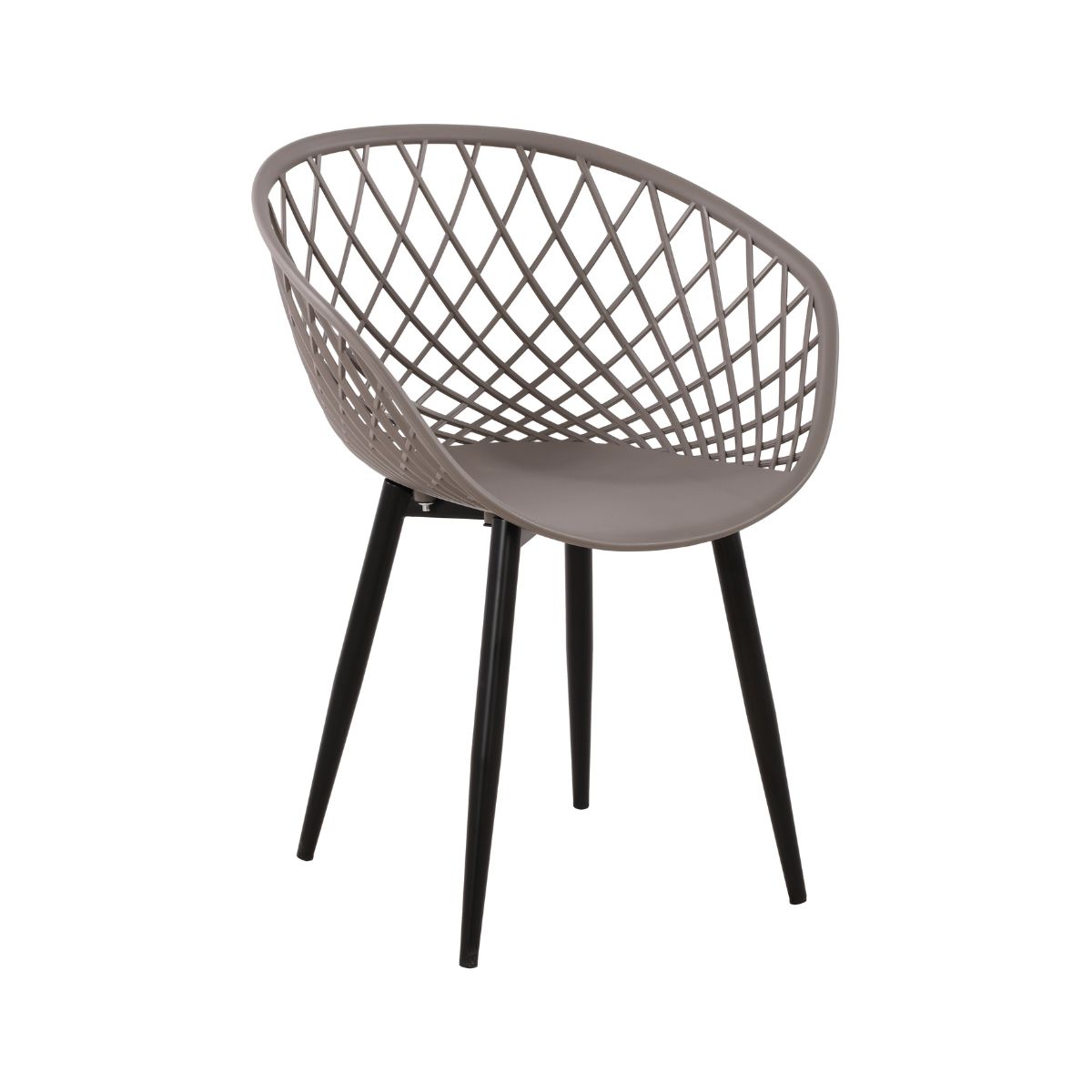 Mobilier interior - Pachet 3+1 Scaun de living gri din polipropilena si metal Optimus, hectarul.ro