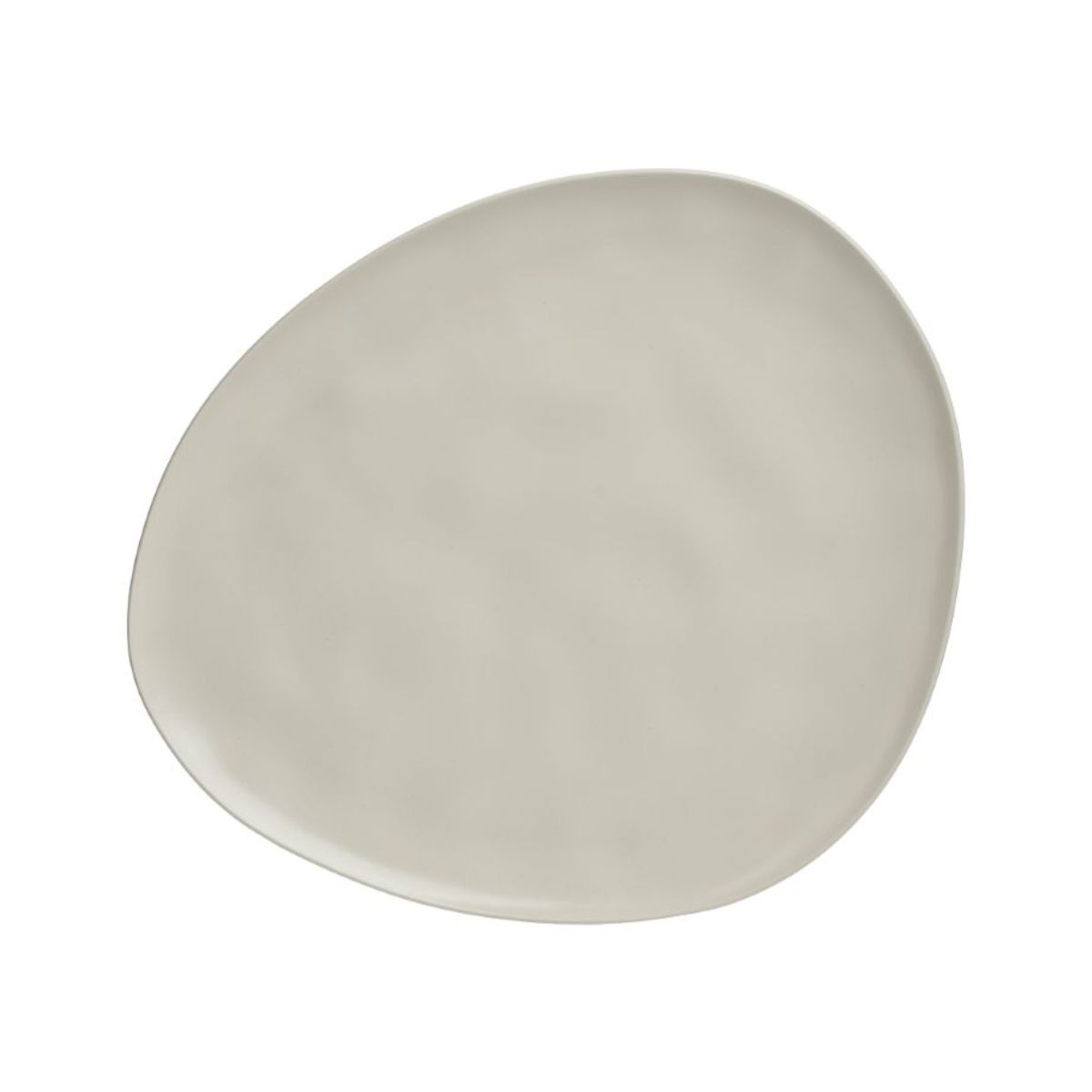 Bucatarie - Platou de servire crem ceramic asimetric 30X26X2 cm Inart, hectarul.ro