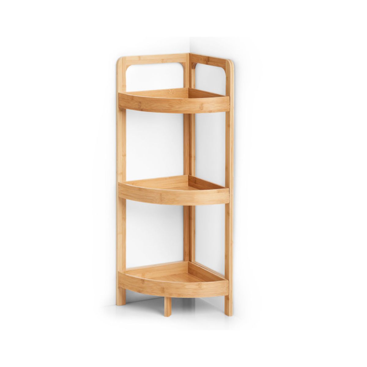 Mobilier interior - Raft de colt maro din bambus 29 x 29 x 85 cm Corner Shelf Zeller, hectarul.ro