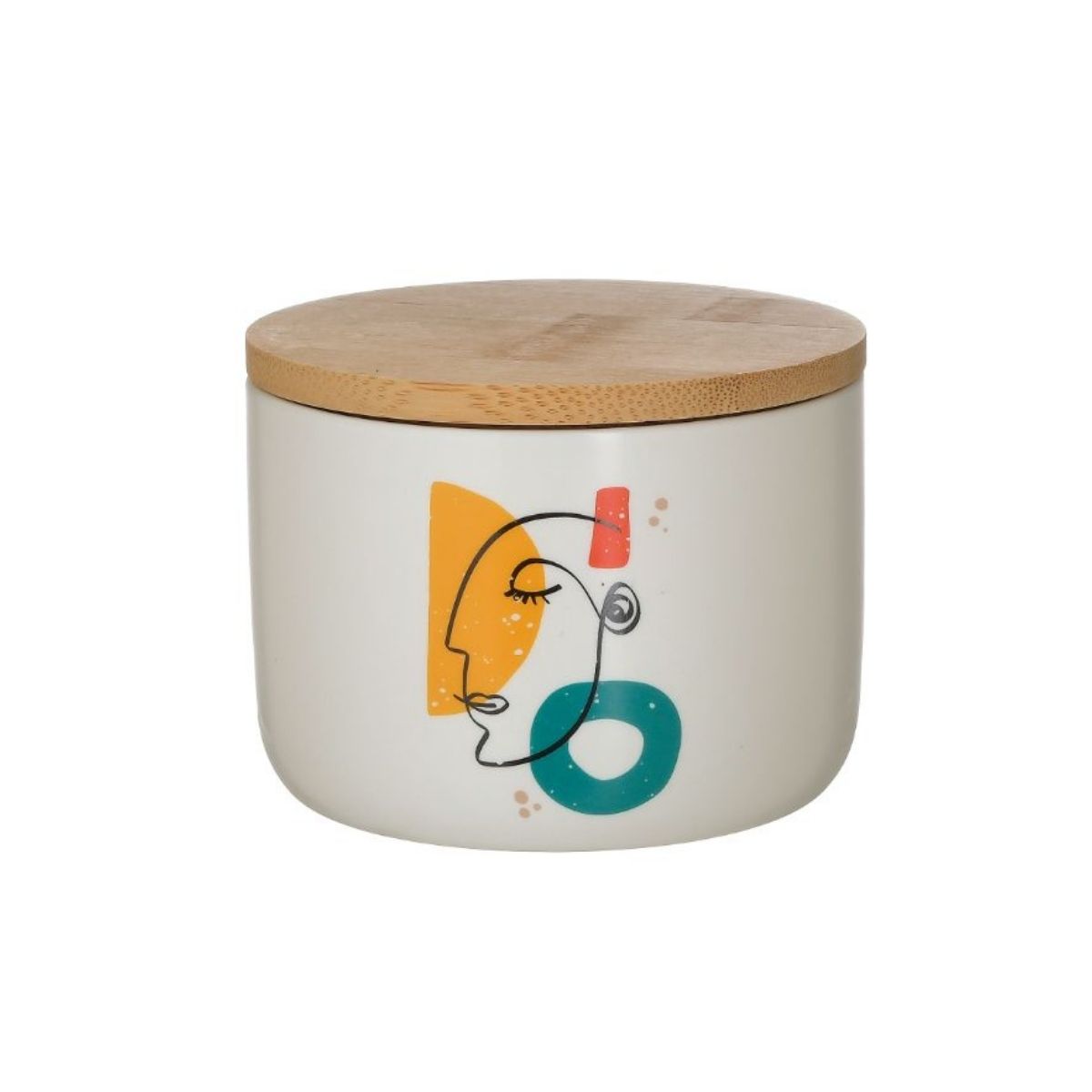 Bucatarie - Recipient depozitare alimente din ceramica cu capac Φ10,5Χ8 1, hectarul.ro