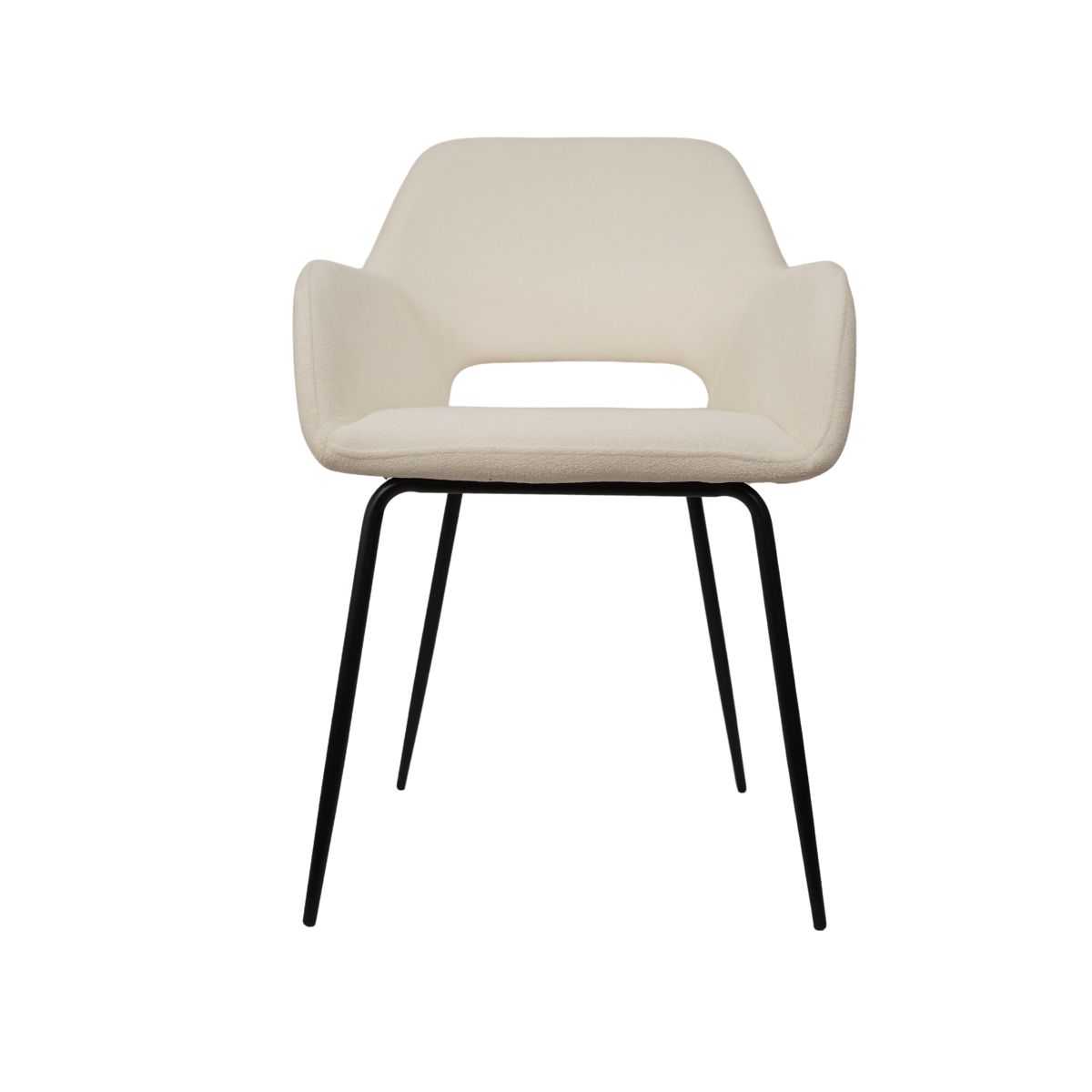 Mobilier interior - Pachet 3+1 Scaun living crem, din catifea poliester si metal, fix, CH26 F009-2, hectarul.ro