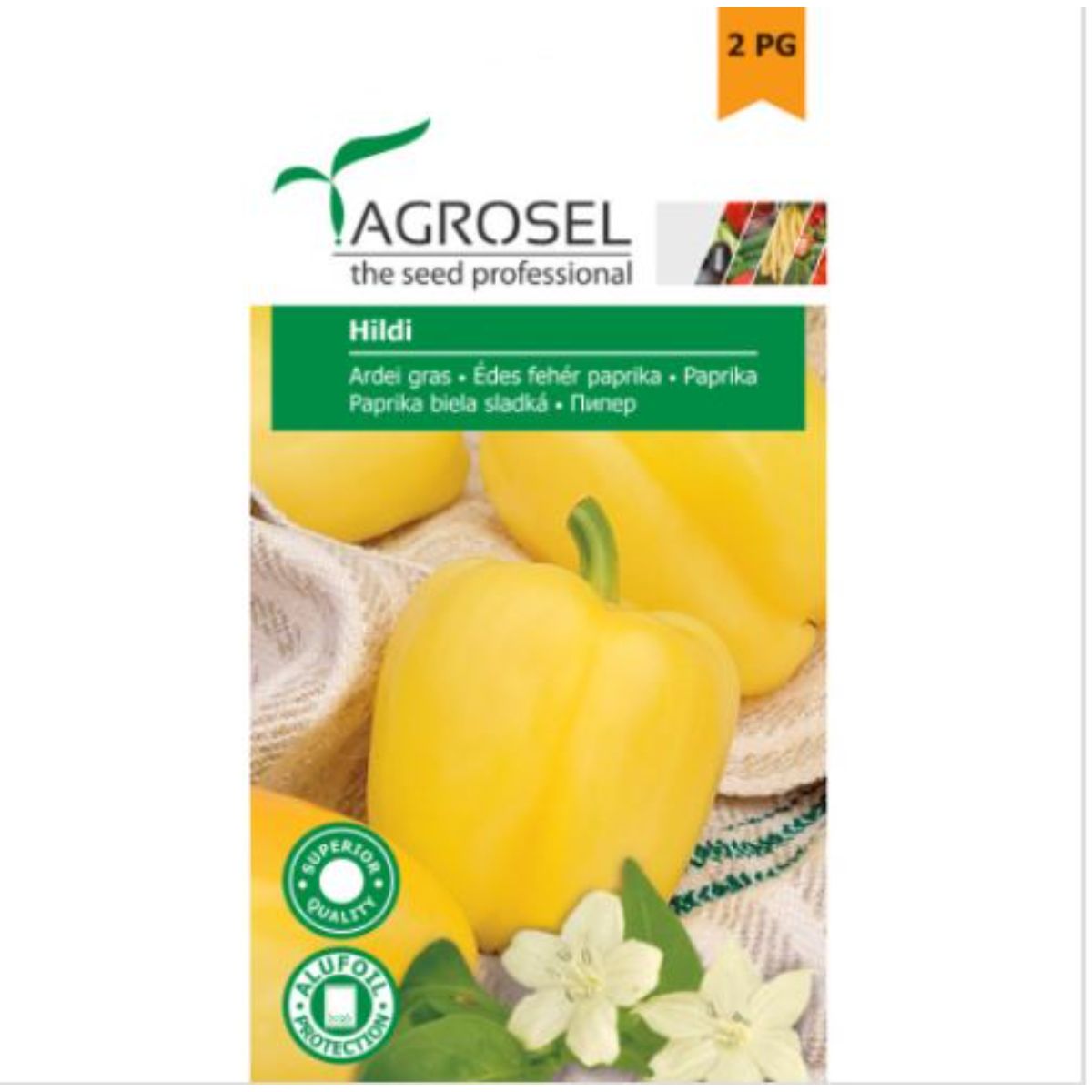Ardei - Seminte Ardei gras Hildi Agrosel 0.8 g, hectarul.ro