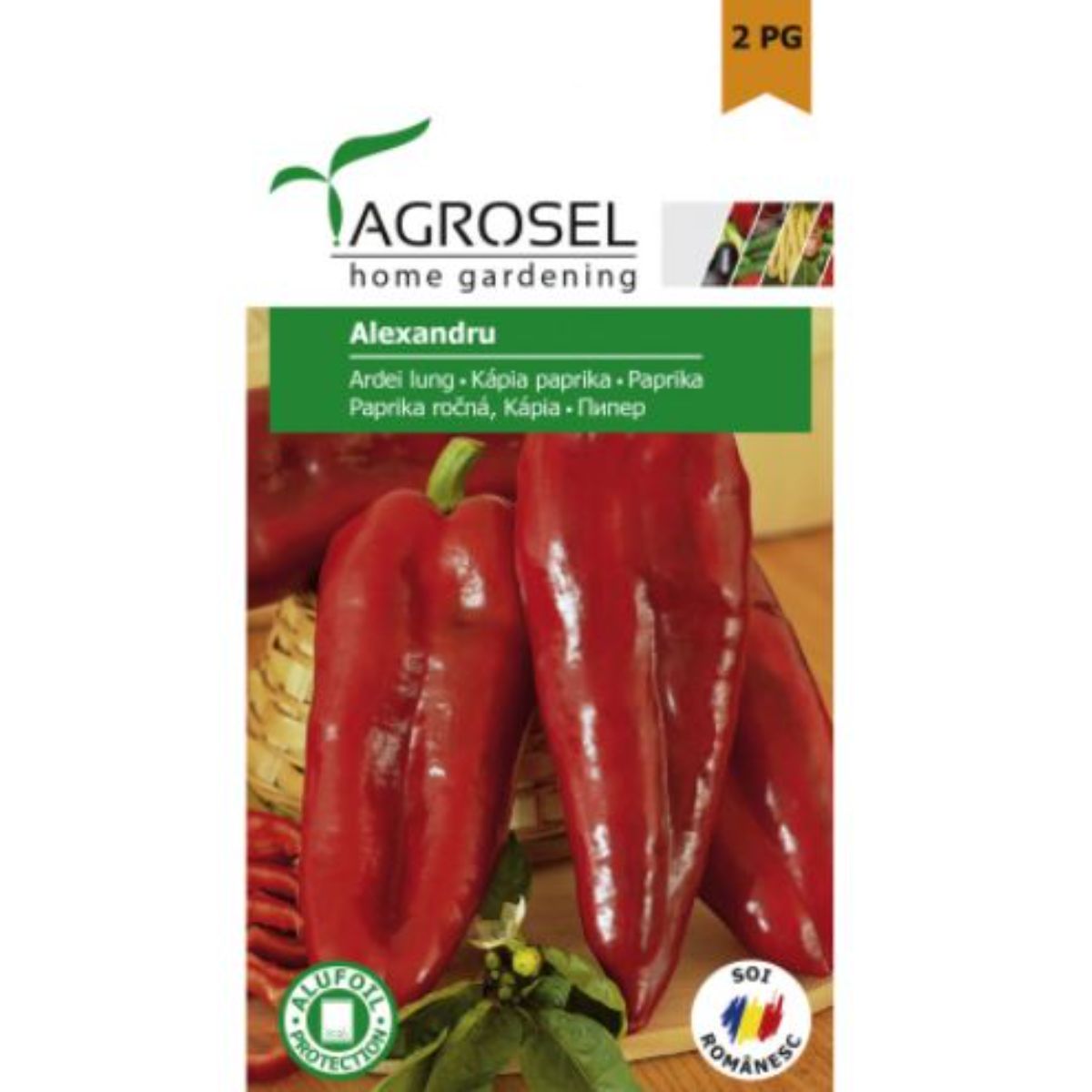 Ardei - Seminte Ardei lung Alexandru Agrosel 0.8 g, hectarul.ro