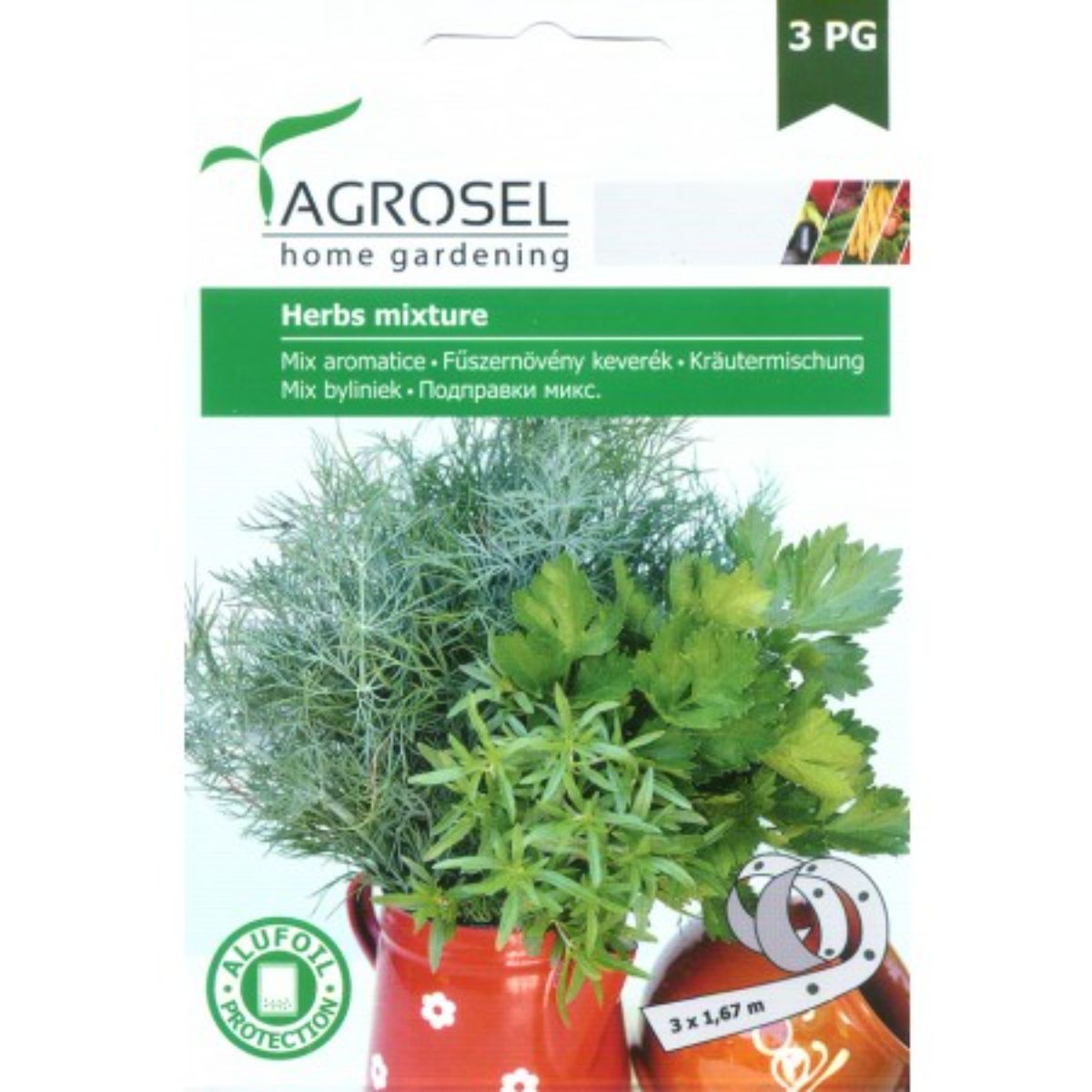 Seminte plante aromatice - Seminte aromatice Mix aromatice (Cimbru, Mărar, Ţelină) Agrosel banda, hectarul.ro