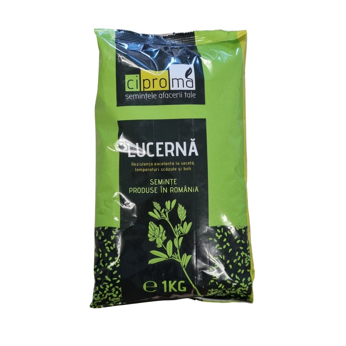 Seminte plante furajere - Seminte de lucerna CLAUDIA C1 DRAJATA, 1 Kilogram, hectarul.ro