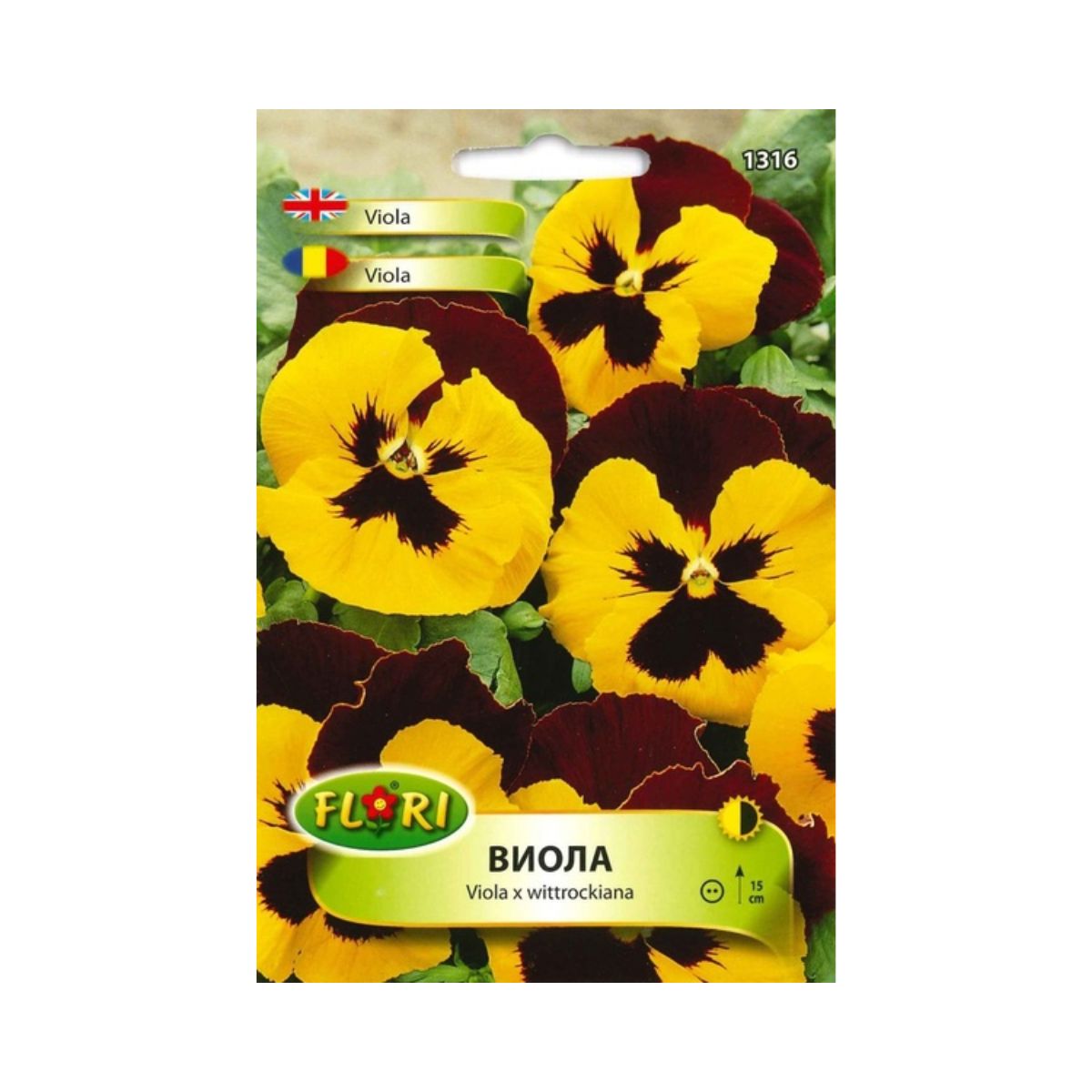 Seminte flori - Seminte de panselute galben cu rosu, 0.2 grame FLORIAN, hectarul.ro