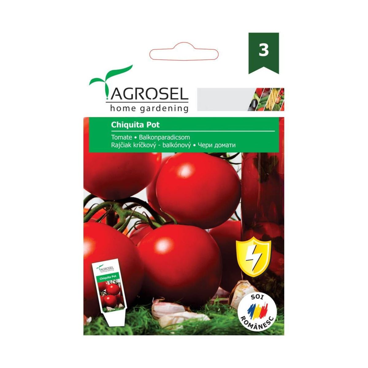 Tomate - Seminte de tomate cherry, Chiquita Pot, 0,75 gr, AGROSEL, hectarul.ro