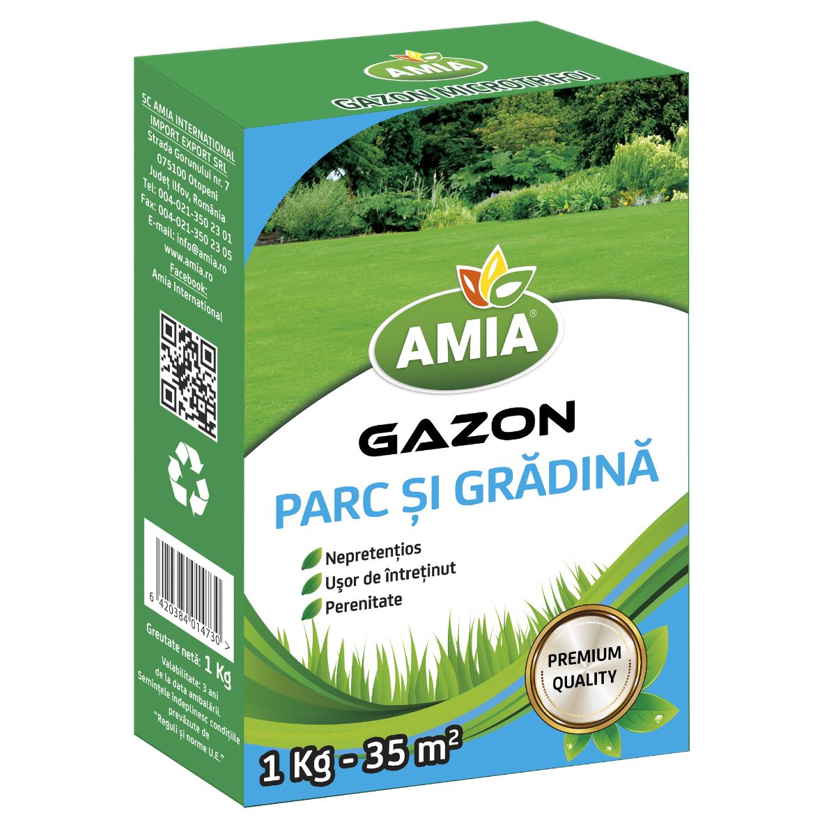 Seminte gazon - Seminte Gazon PARC SI GRADINI AMIA 1 Kg, hectarul.ro
