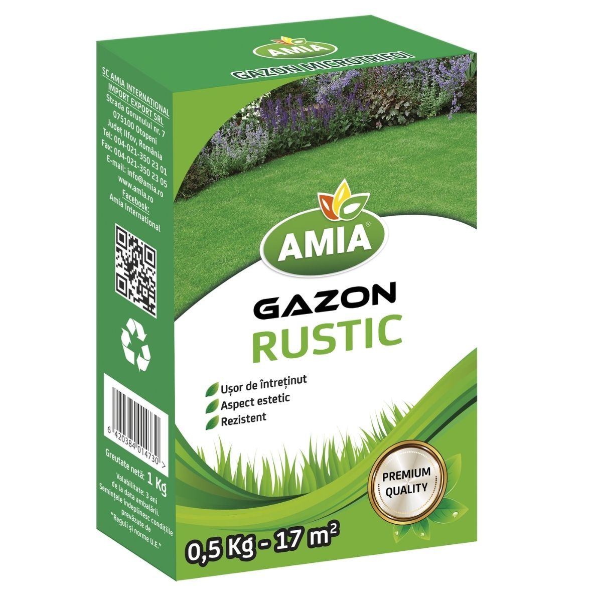 Seminte gazon - Seminte Gazon RUSTIC AMGR05 AMIA 0.5 Kg, hectarul.ro
