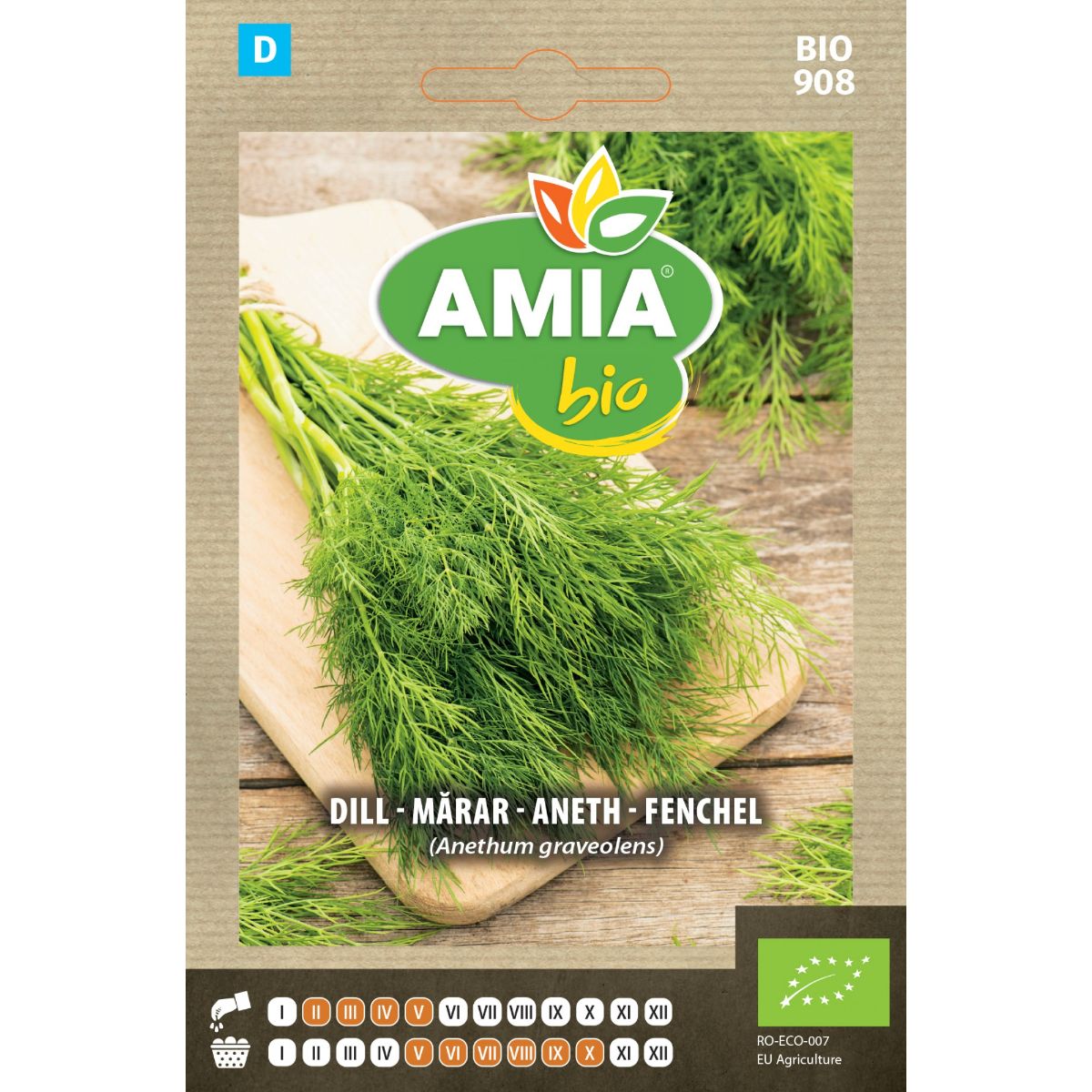 Seminte plante aromatice - Seminte Marar BIO AMIA 3gr, hectarul.ro