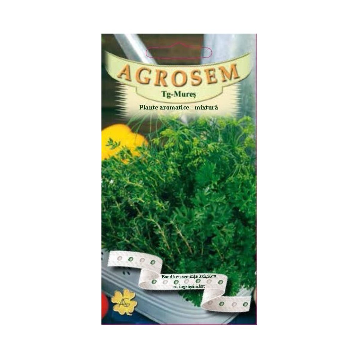 Seminte de legume HOBBY - Seminţe pe bandă MIX: Plante aromatice mix cimbru, mărar,pătrunjel foarte neted AGROSEM 3 benzi, hectarul.ro