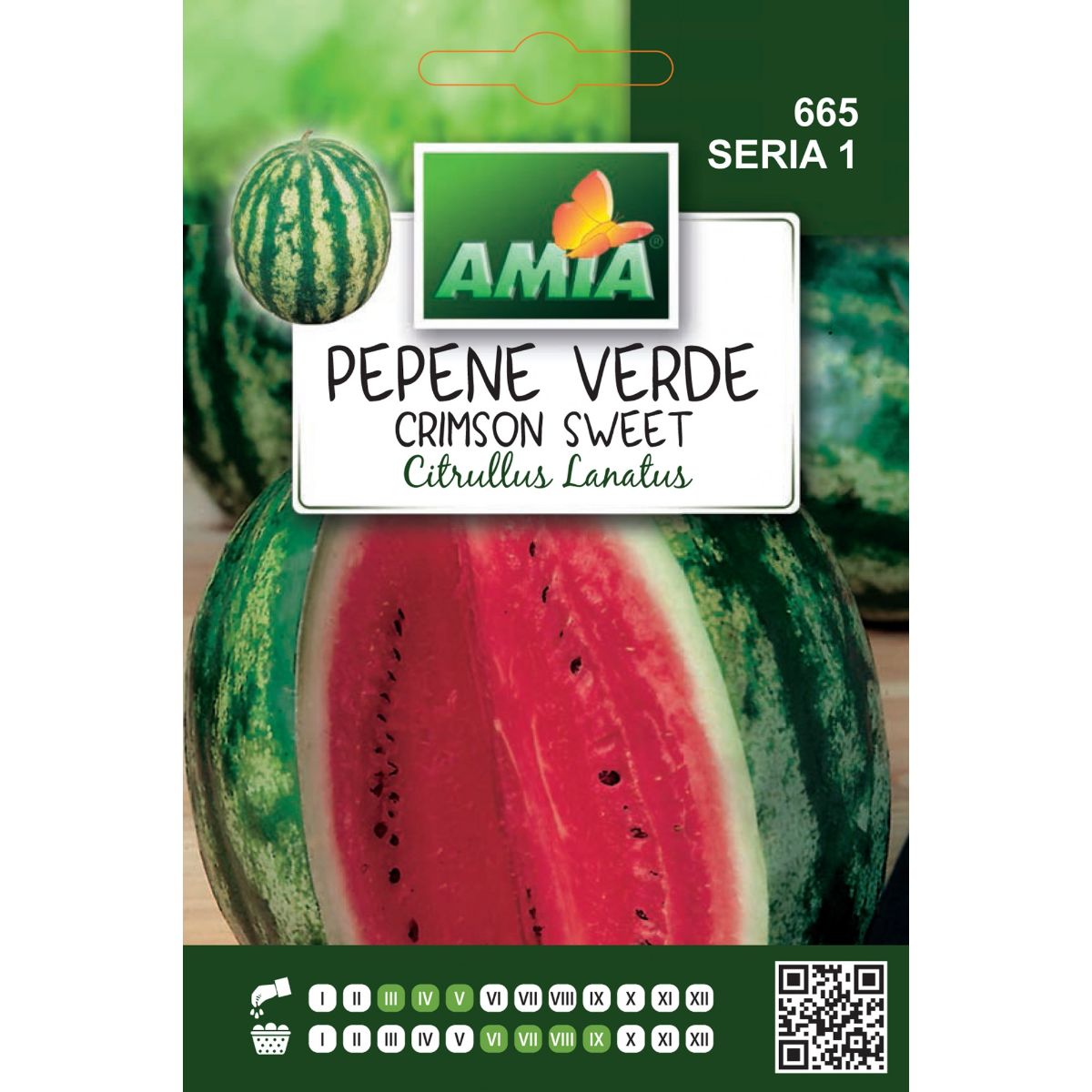 Pepene - Seminte Pepene verde CRIMSON SWEET A AMIA 2gr, hectarul.ro