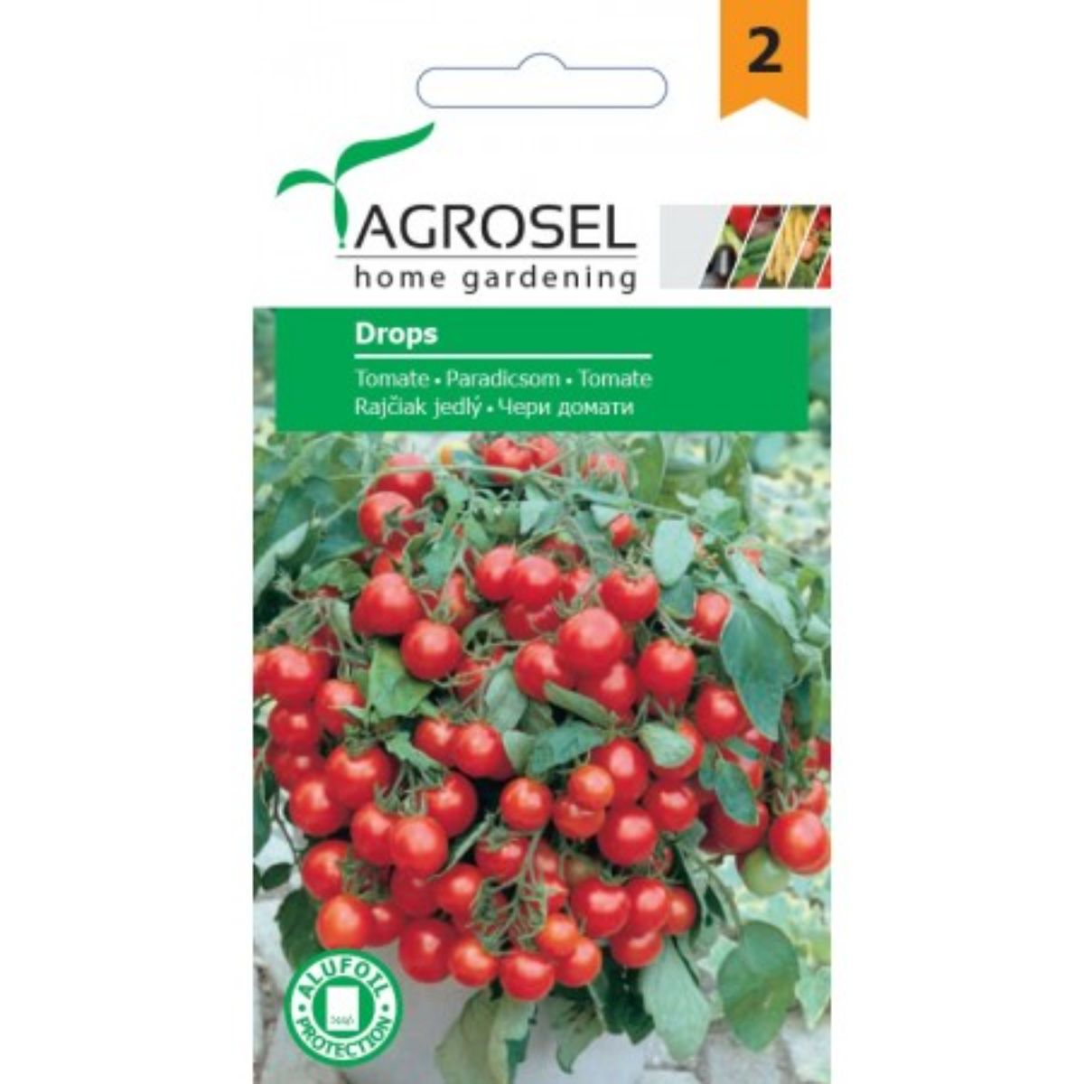 Tomate - Seminte Tomate Drops tip cherry (rosu rotund) Agrosel 0.6 g, hectarul.ro