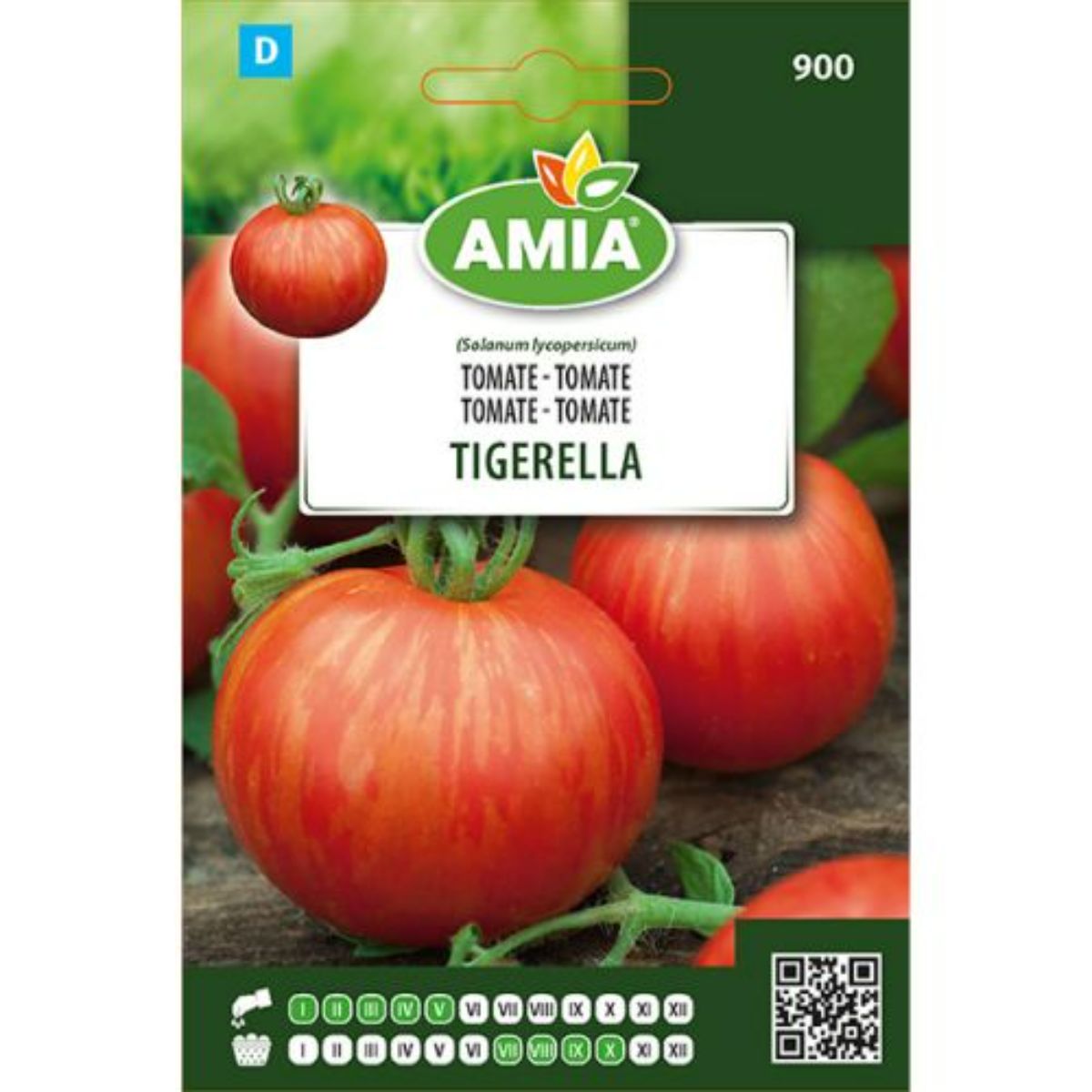 Tomate - Seminte Tomate TIGERELLA BIO AMIA 0.5gr, hectarul.ro