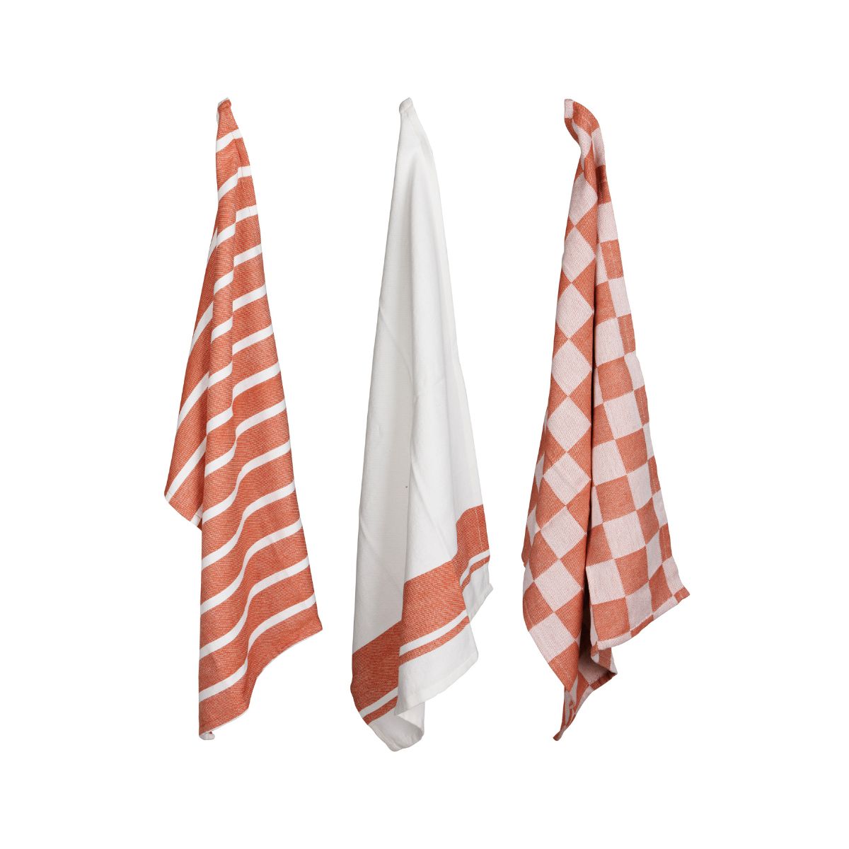 Bucatarie - Set 3 prosoape de bucatarie rosu/alb Stoff Cosy&Trendy, hectarul.ro