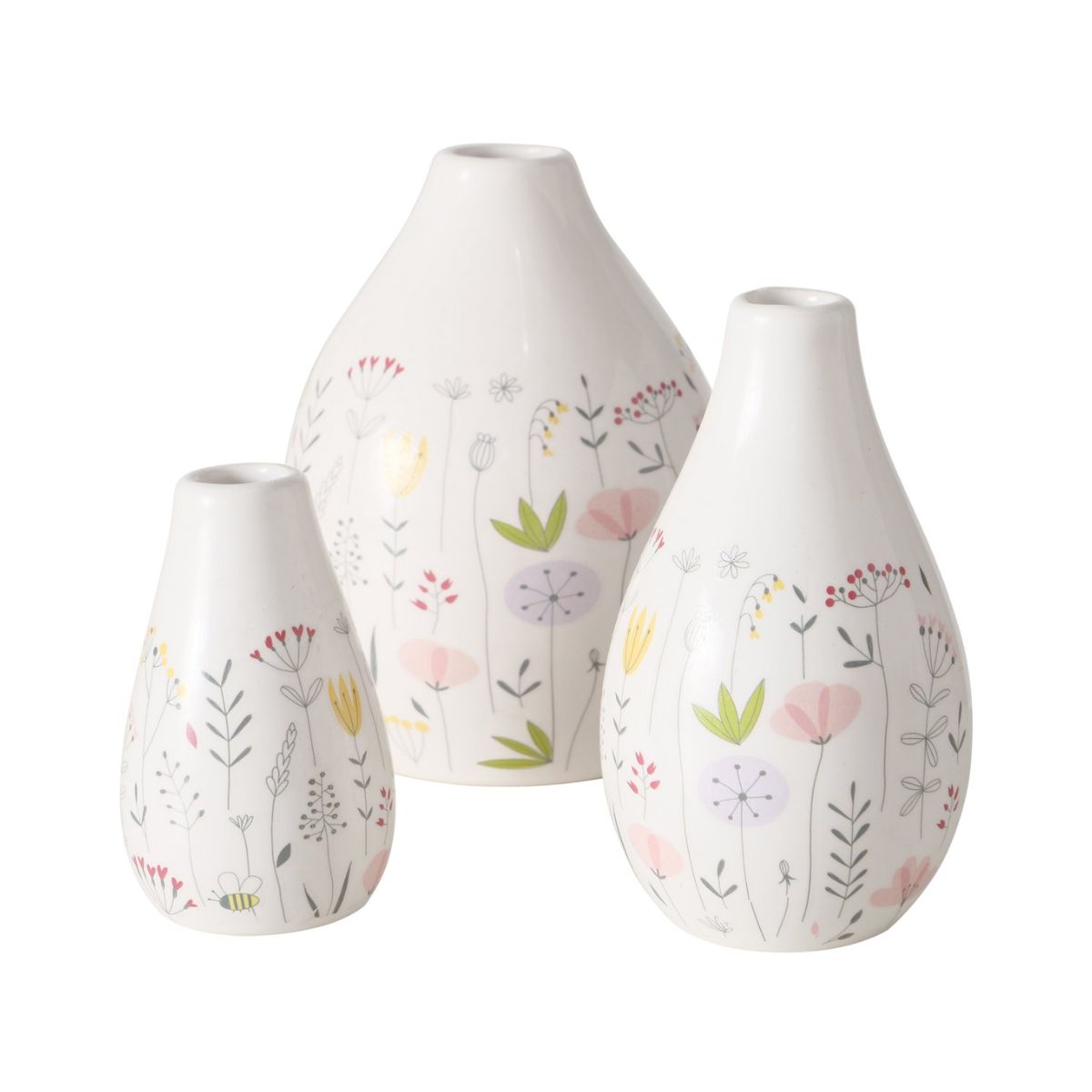 DECORATIUNI INTERIOR - Set 3 vaze din ceramica 11 / 12 / 7, 5 cm Florina Boltze, hectarul.ro