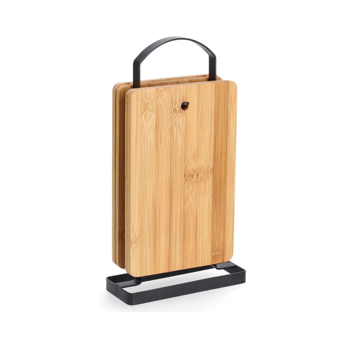 Bucatarie - Set 4 tocatoare cu suport, maro, din bambus, 30 cm, Cutting board Zeller, hectarul.ro