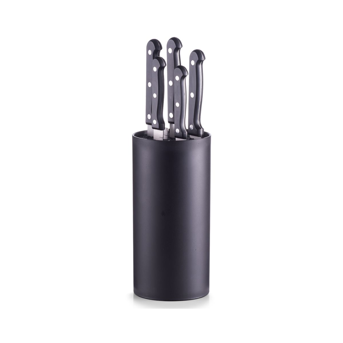 Bucatarie - Set cutite din inox in suport din plastic, 6 piese Knife Block Zeller, hectarul.ro