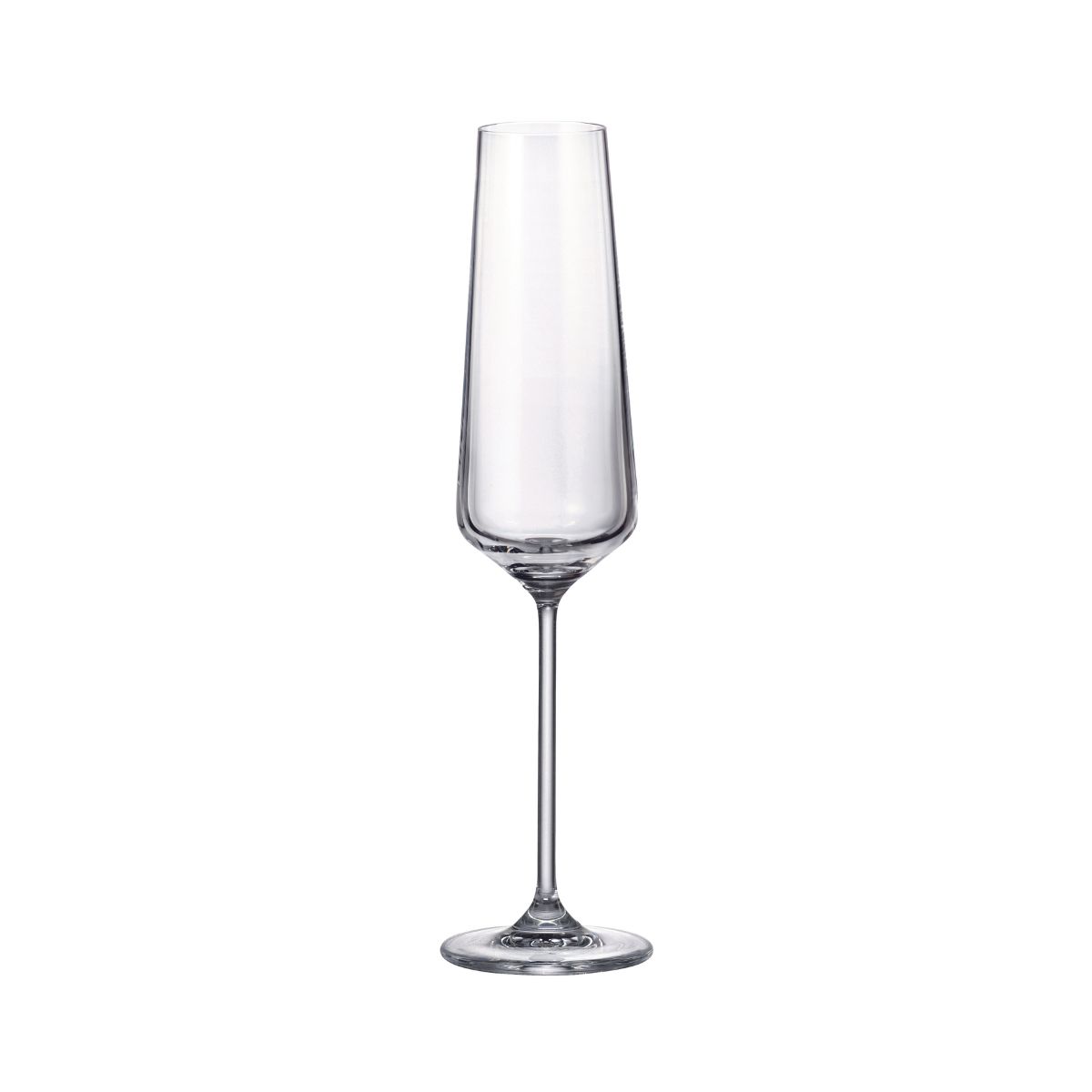 Bucatarie - Set de 6 pahare pentru sampanie, transparent, din cristal de Bohemia, 190 ml, Sora Flute, hectarul.ro