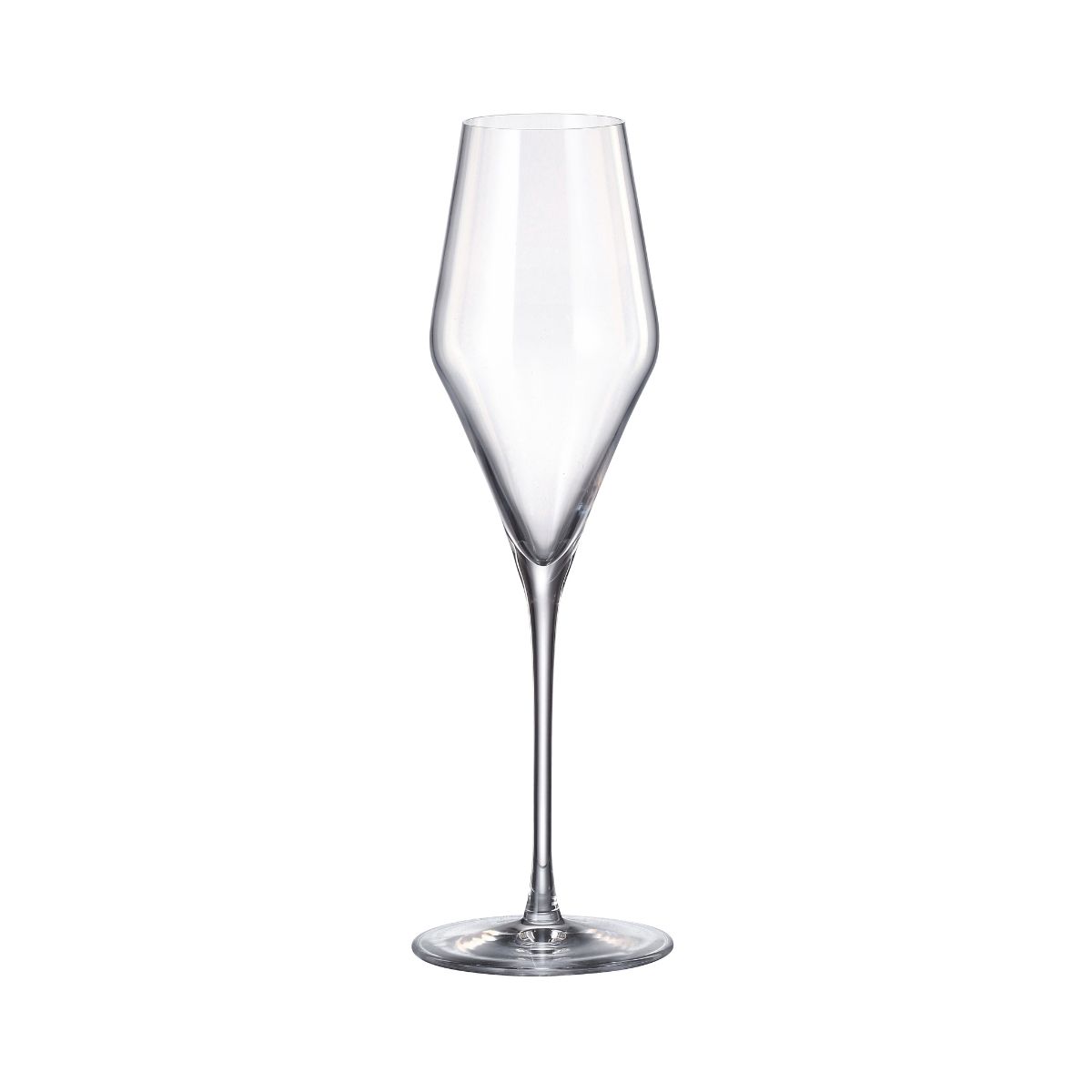 Bucatarie - Set de 6 pahare pentru sampanie, transparent, din cristal de Bohemia, 290 ml, Louvre Flute, hectarul.ro