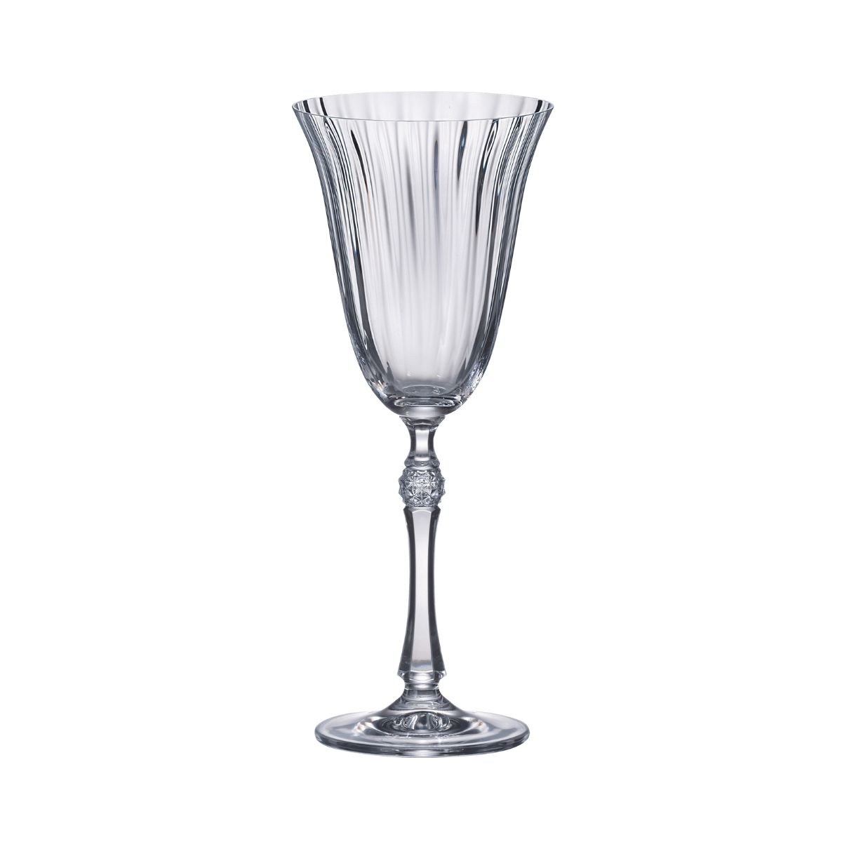 Bucatarie - Set de 6 pahare pentru vin alb, transparent, din cristal de Bohemia, 250 ml, Waterfall, hectarul.ro