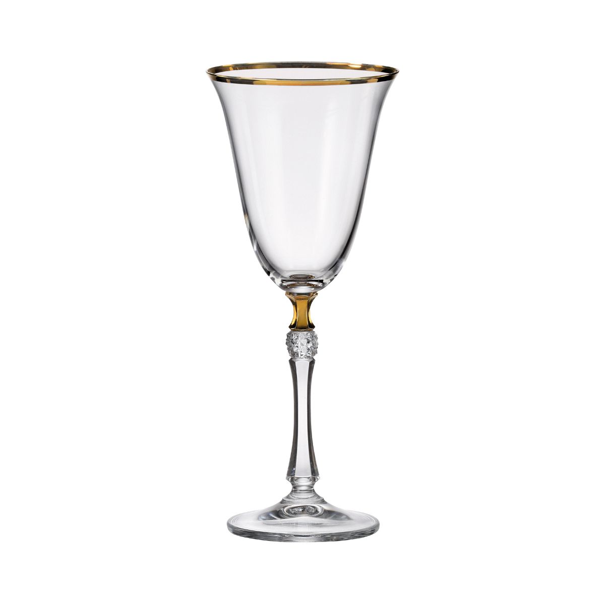 Bucatarie - Set de 6 pahare pentru vin alb, transparent, din cristal de Bohemia, 350 ml, Zoya, hectarul.ro