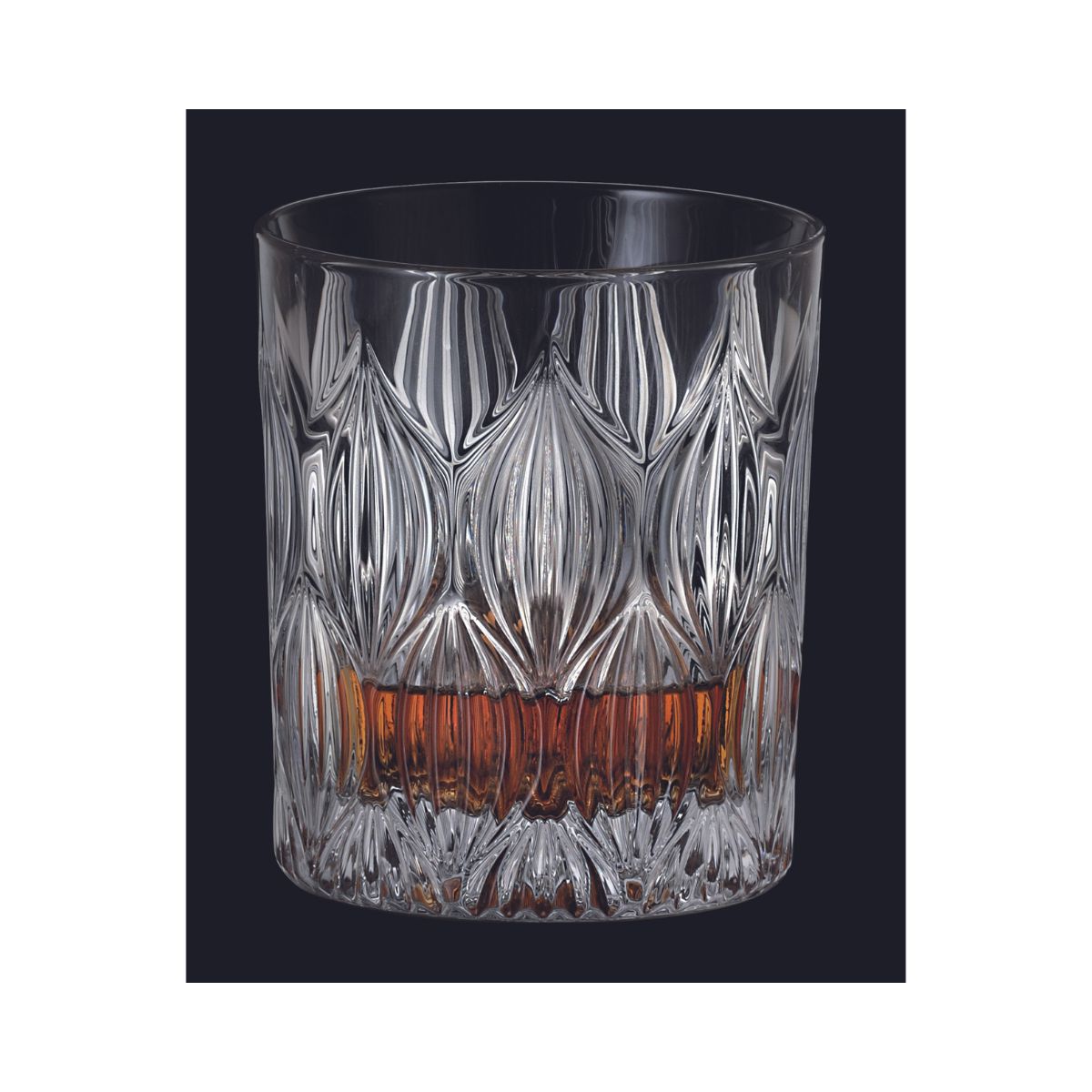 Bucatarie - Set de 6 pahare pentru whisky, transparent, din cristal de Bohemia, 350 ml, Bohemia Whisky Coll. Onion, hectarul.ro