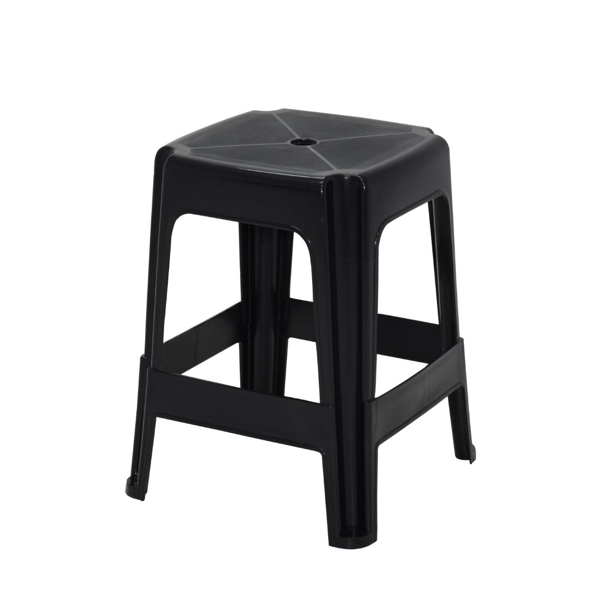 Mobilier interior - Taburet din plastic 45 cm negru Icarai Tramontina, hectarul.ro