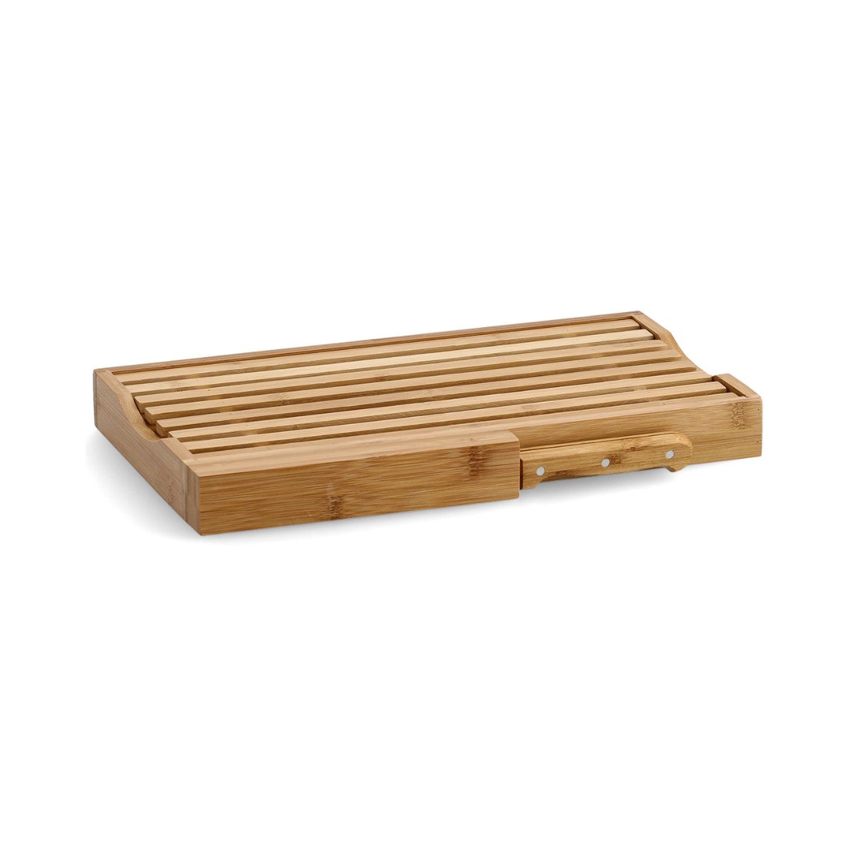 Bucatarie - Tocator pentru paine si cutit, maro, din bambus, 39,5 cm, Bread Cutting Board Zeller, hectarul.ro