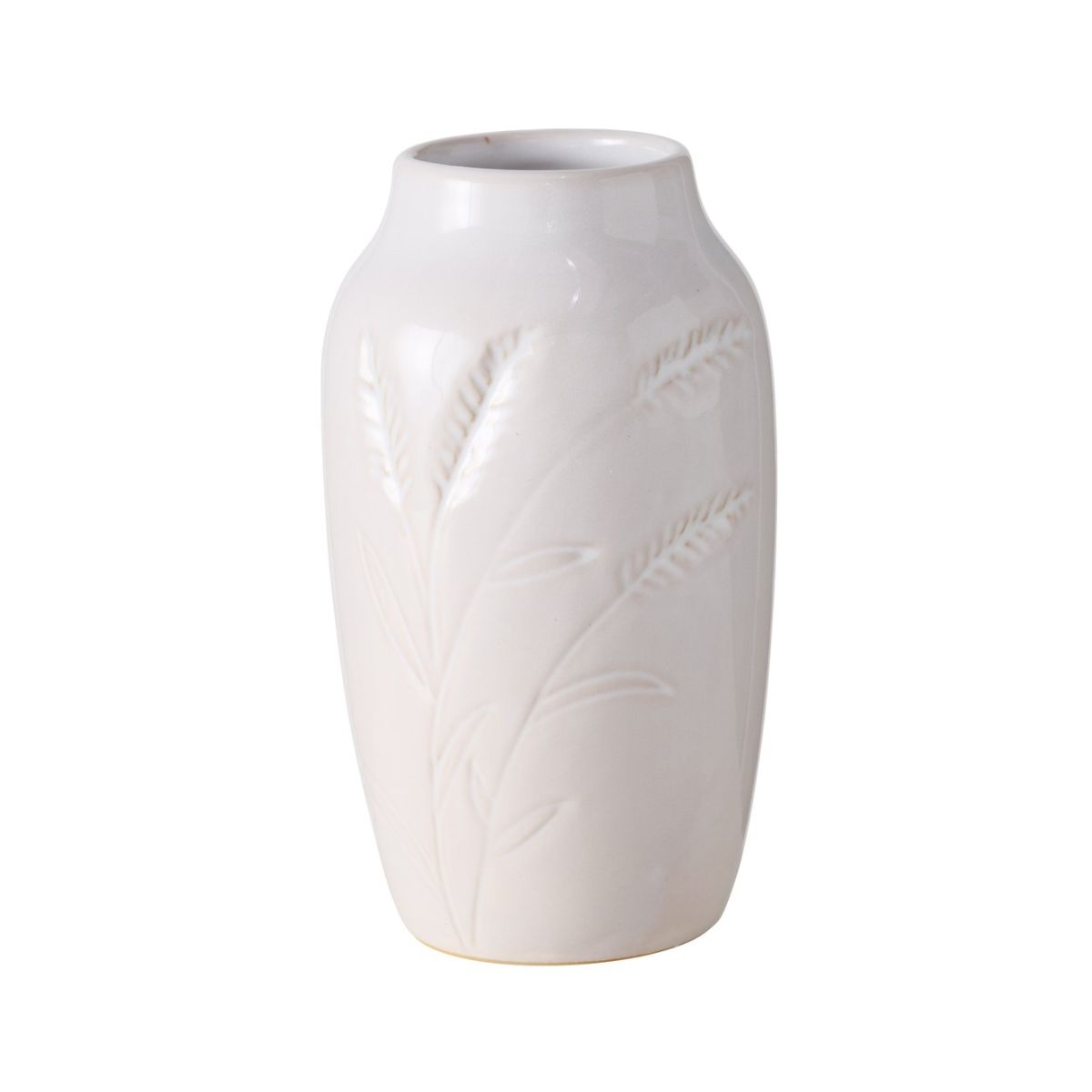 Decoratiuni de interior - Vaza alba din ceramica 15 cm Jenna design spic Boltze, hectarul.ro