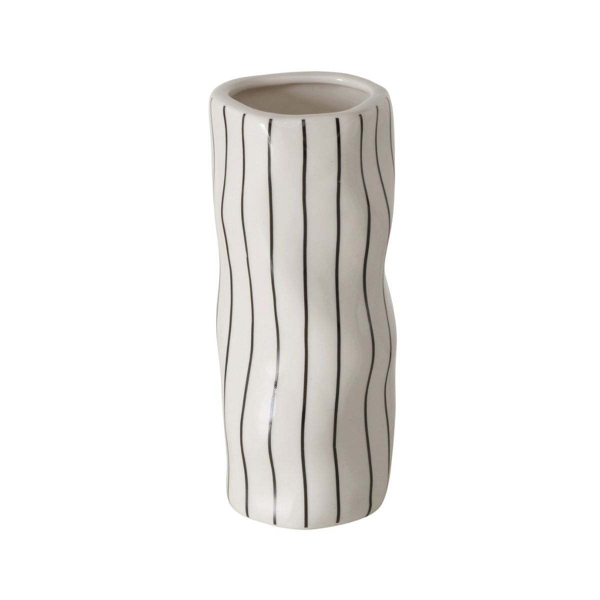 Decoratiuni de interior - Vaza alb/negru din ceramica 15 cm Linea Boltze, hectarul.ro