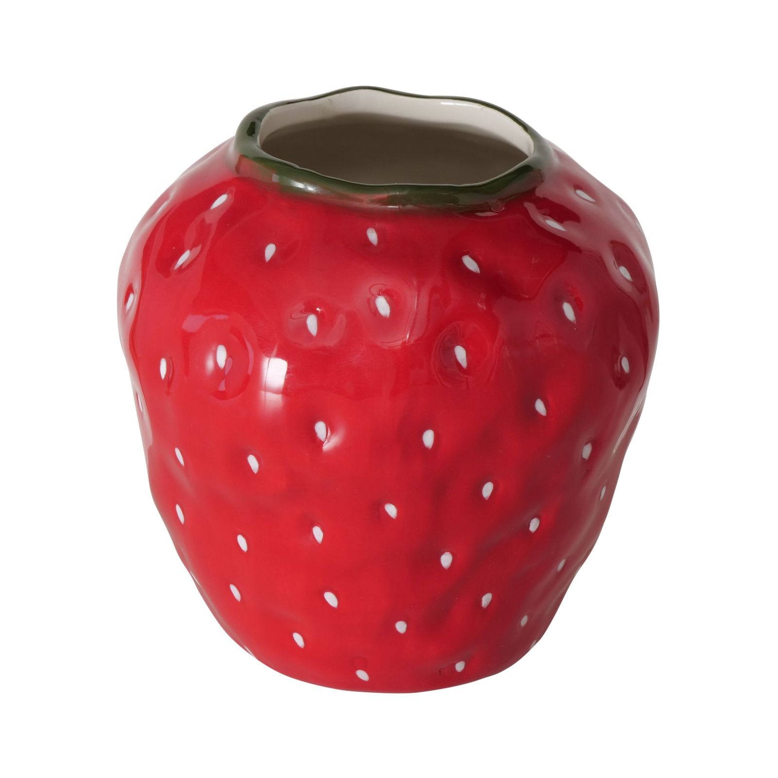 DECORATIUNI INTERIOR - Vaza rosie din ceramica 16 cm Strawberry Boltze, hectarul.ro
