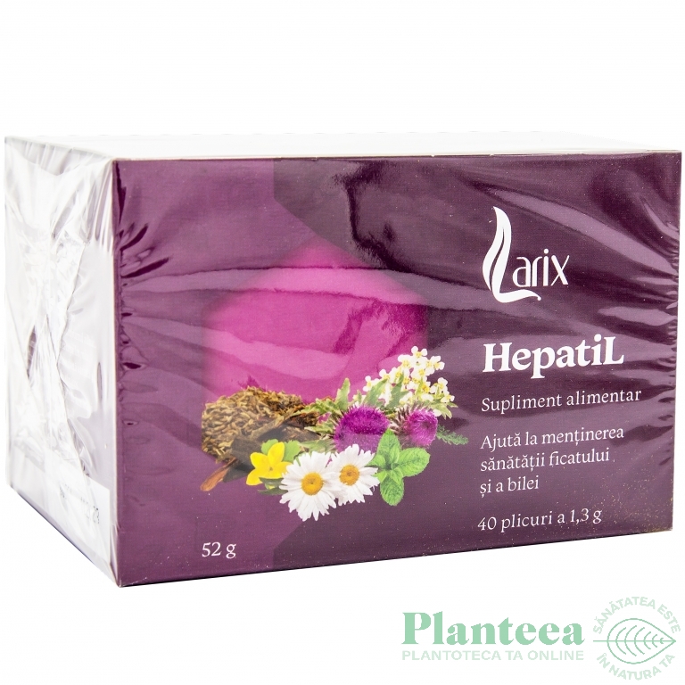  Ceai HepatiL, 40 plicuri, Larix