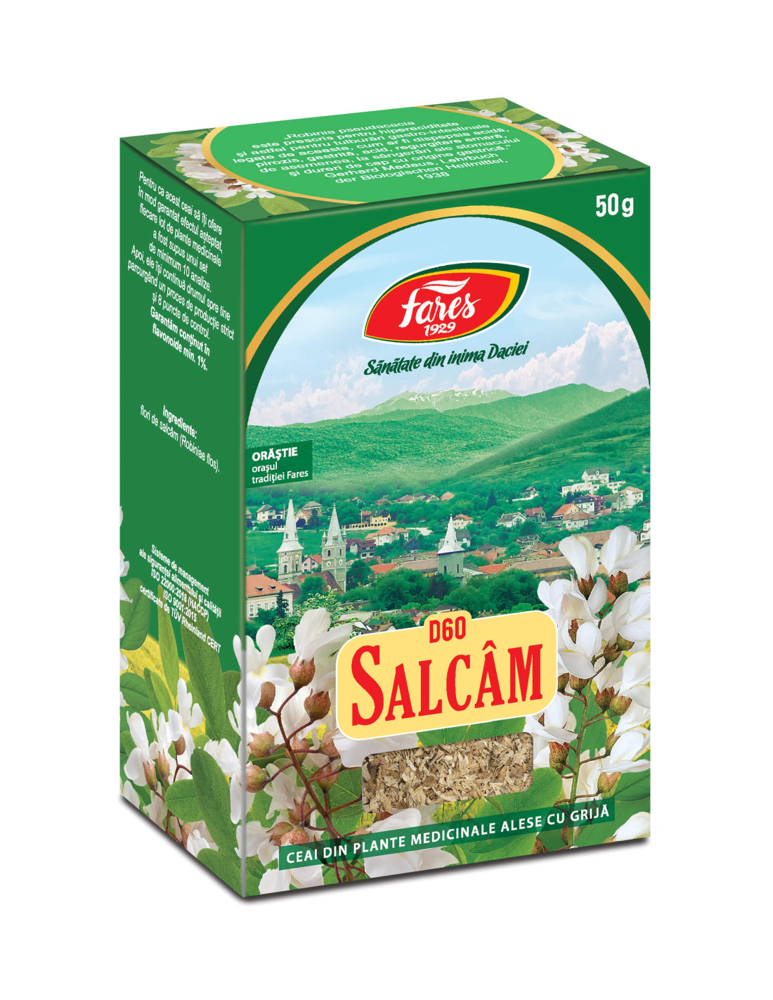  Ceai Salcâm flori, D60, 50 g, Fares