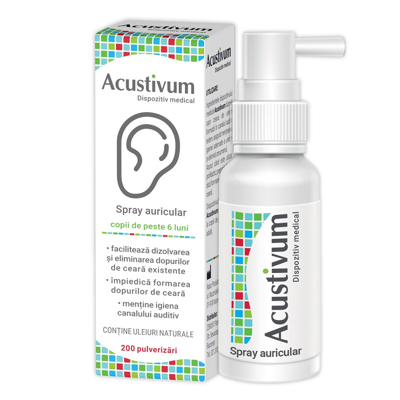Spray auricular Acustivum, 20 ml, Zdrovit