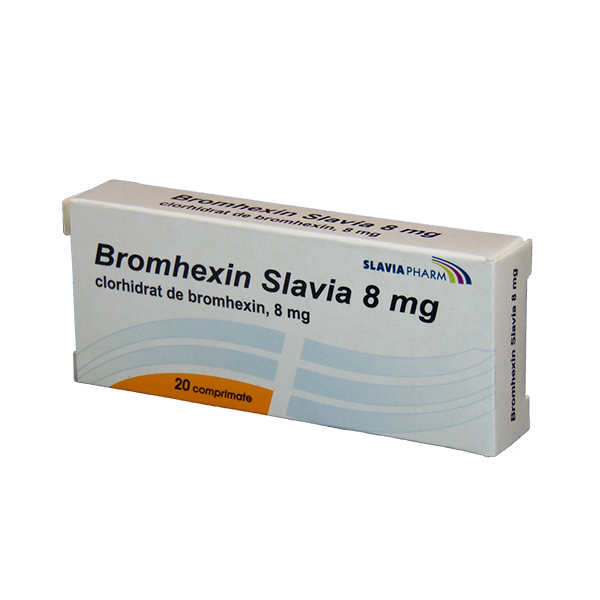 Bromhexin Slavia 8 mg, 20 cpr.
